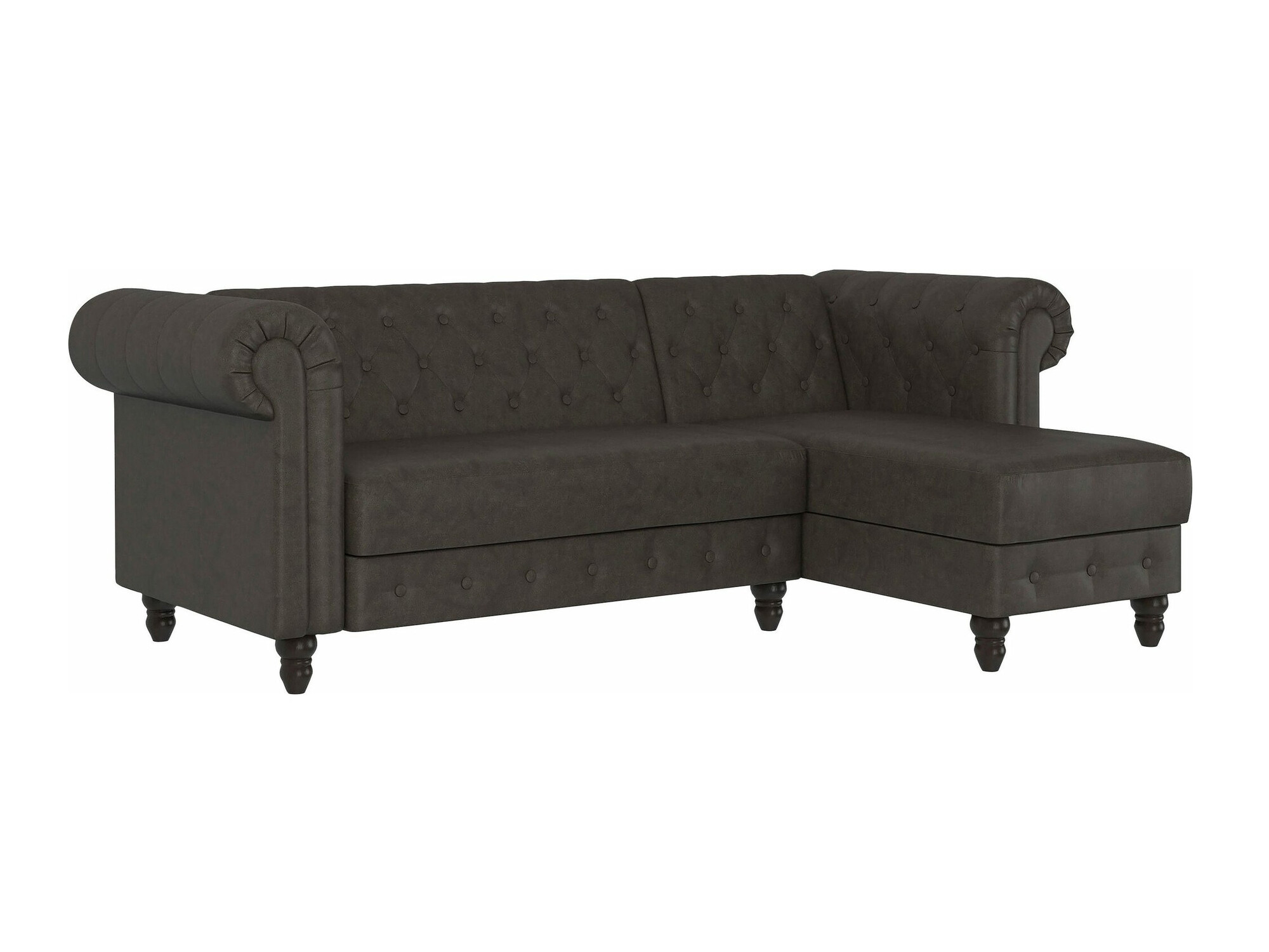 Chesterfield sofá rinconero Tulsa 622 (Dakr marrón)