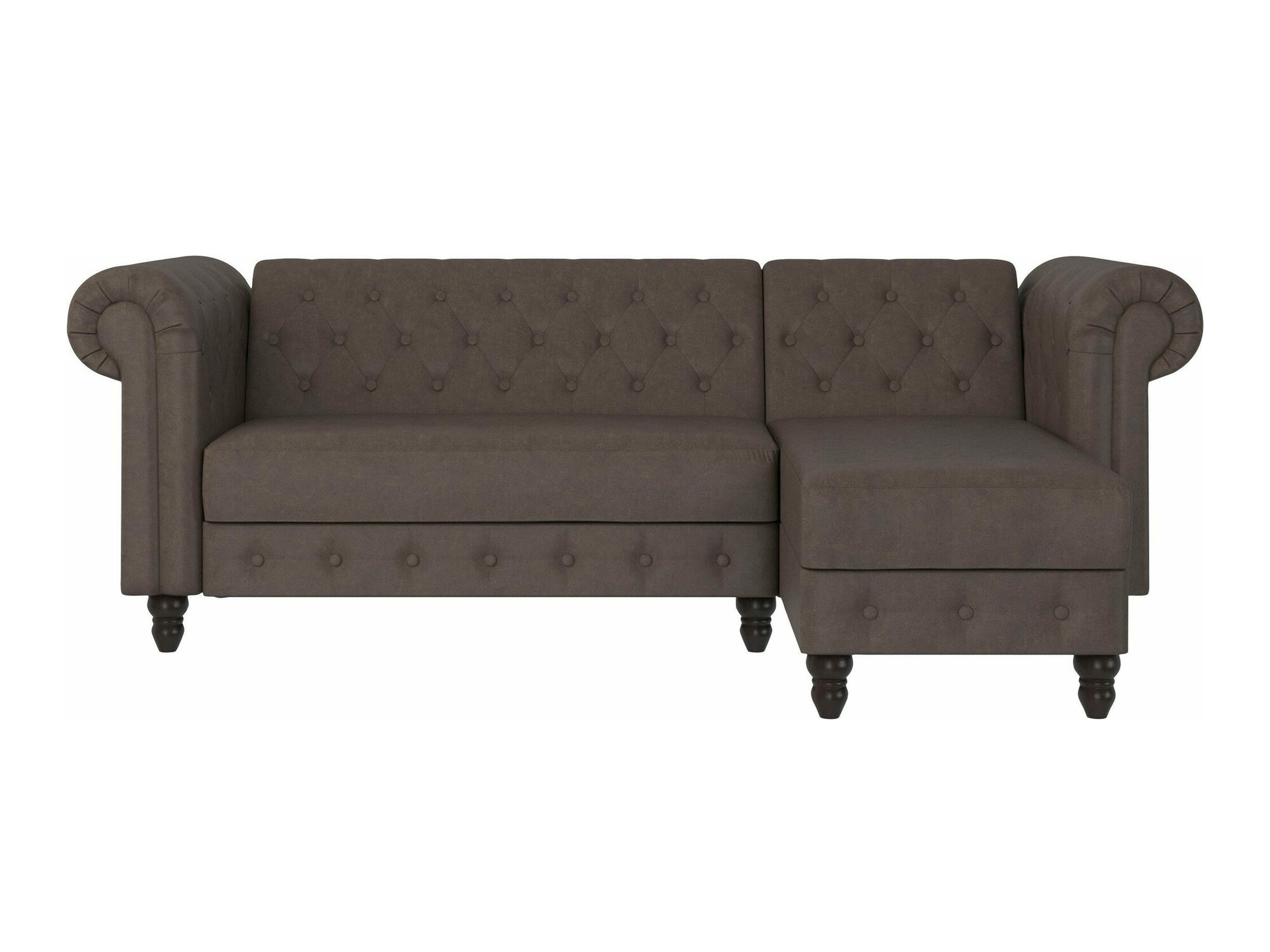 Chesterfield sofá rinconero Tulsa 622 (Marrón oscuro)