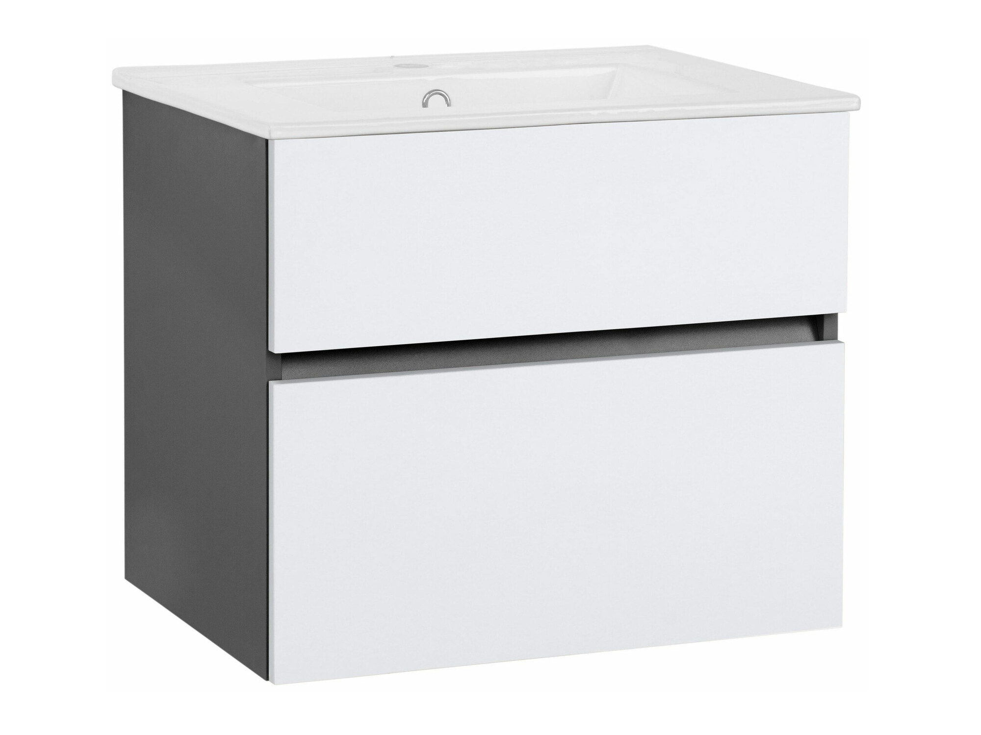 Armario de baño colgante para lavabo Denton 1478 (Blanco + Antracita)