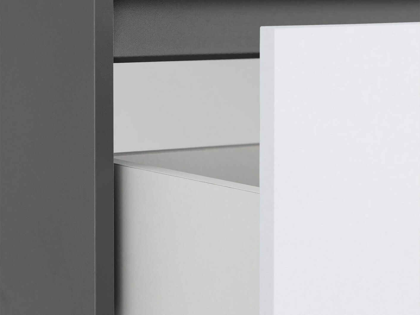 Armario de baño colgante para lavabo Denton 1478 (Blanco + Antracita)