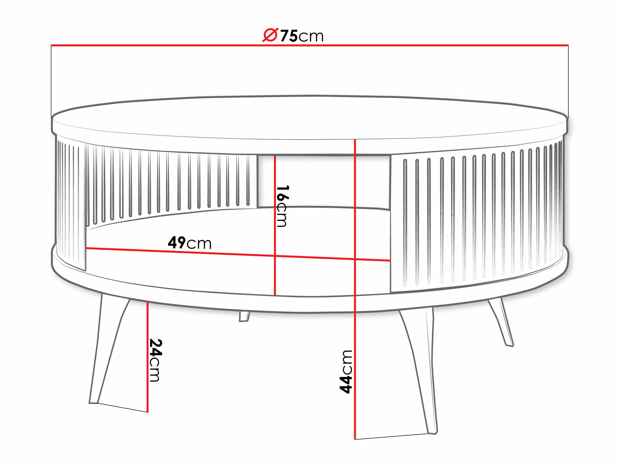 Mesa de centro Vitum VI (Cachemira + Luminoso madera)