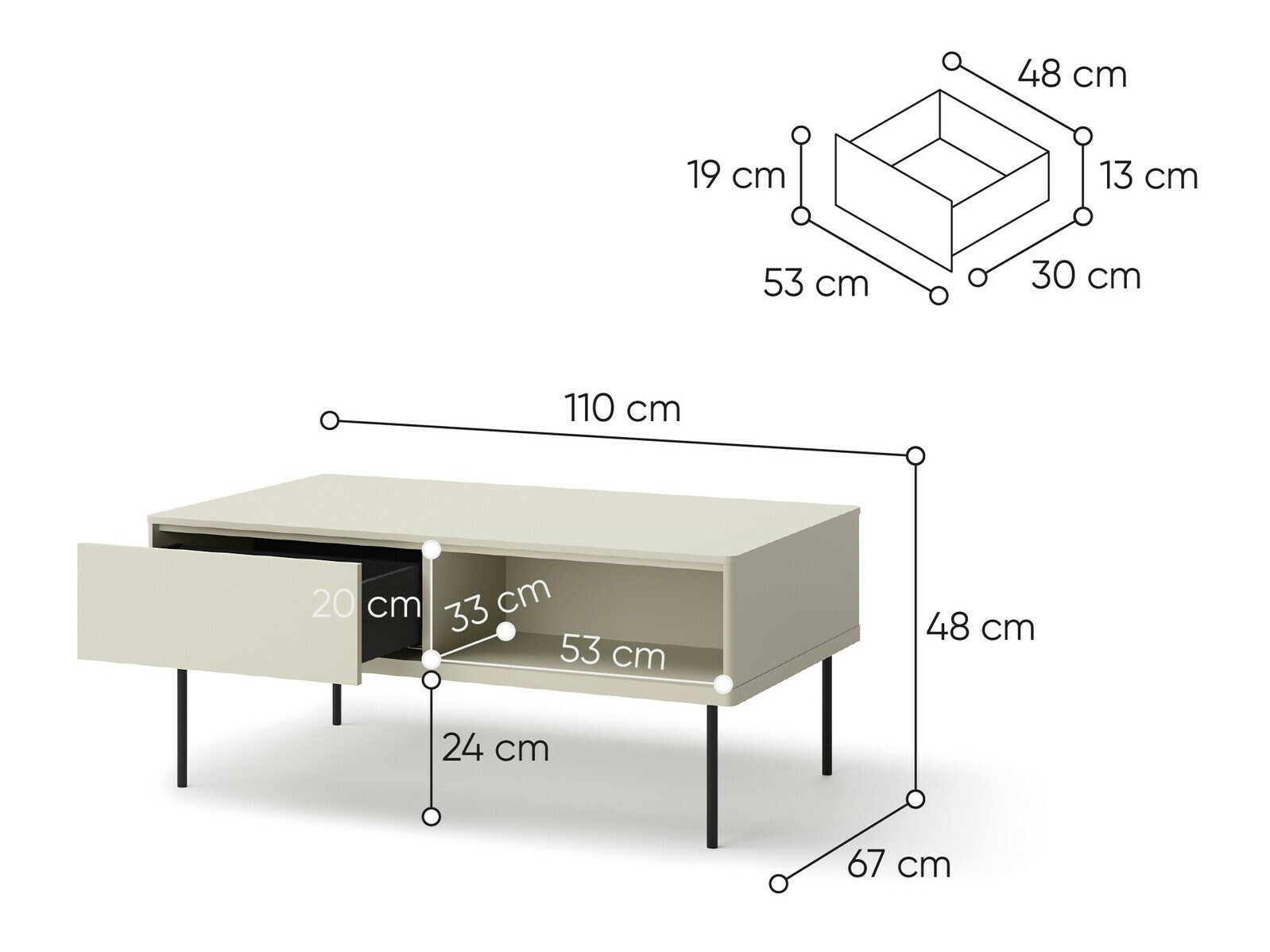 Mesa de centro Voloma 108