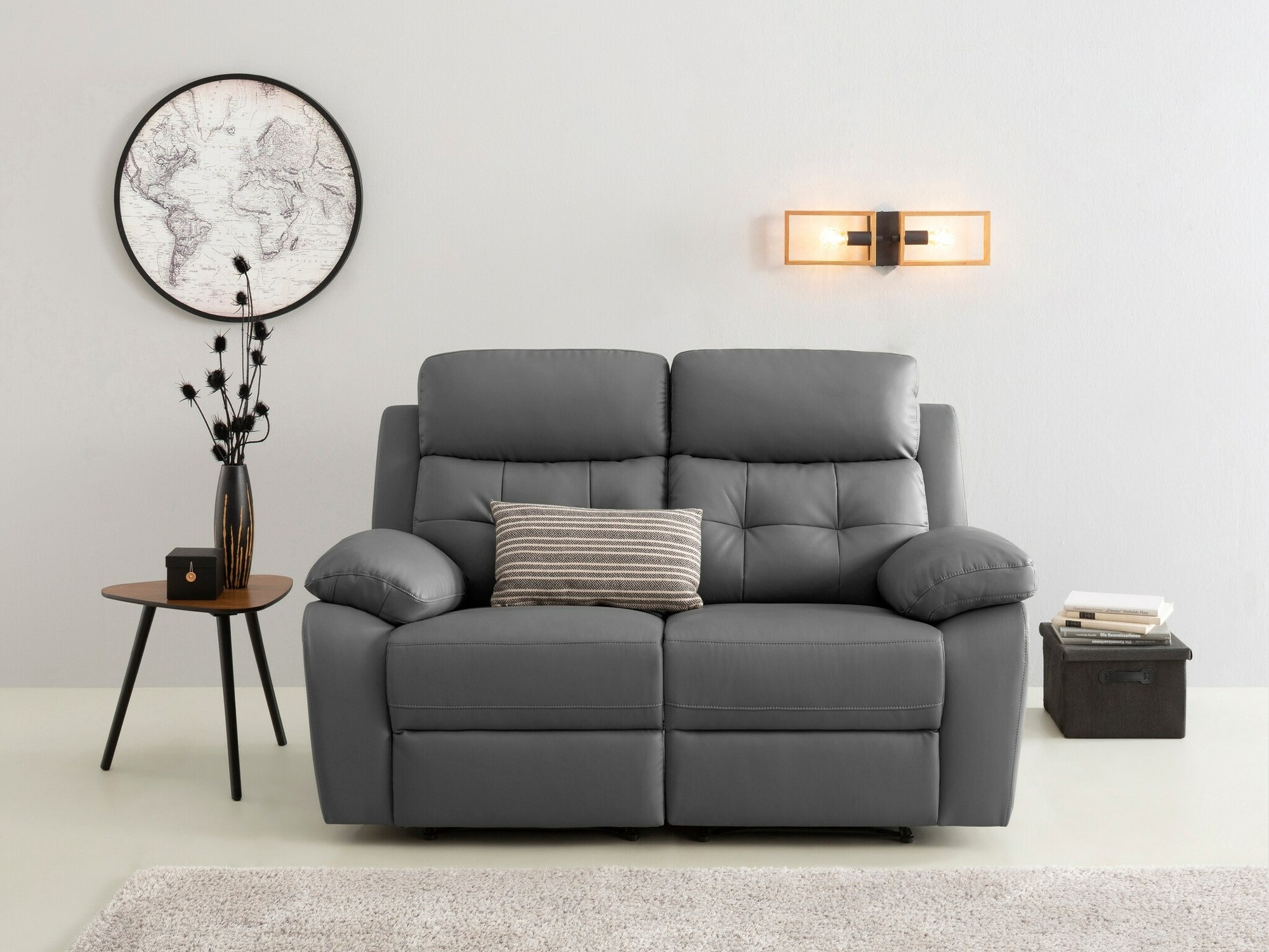 Sofá reclinable Denton 1479 (Gris)