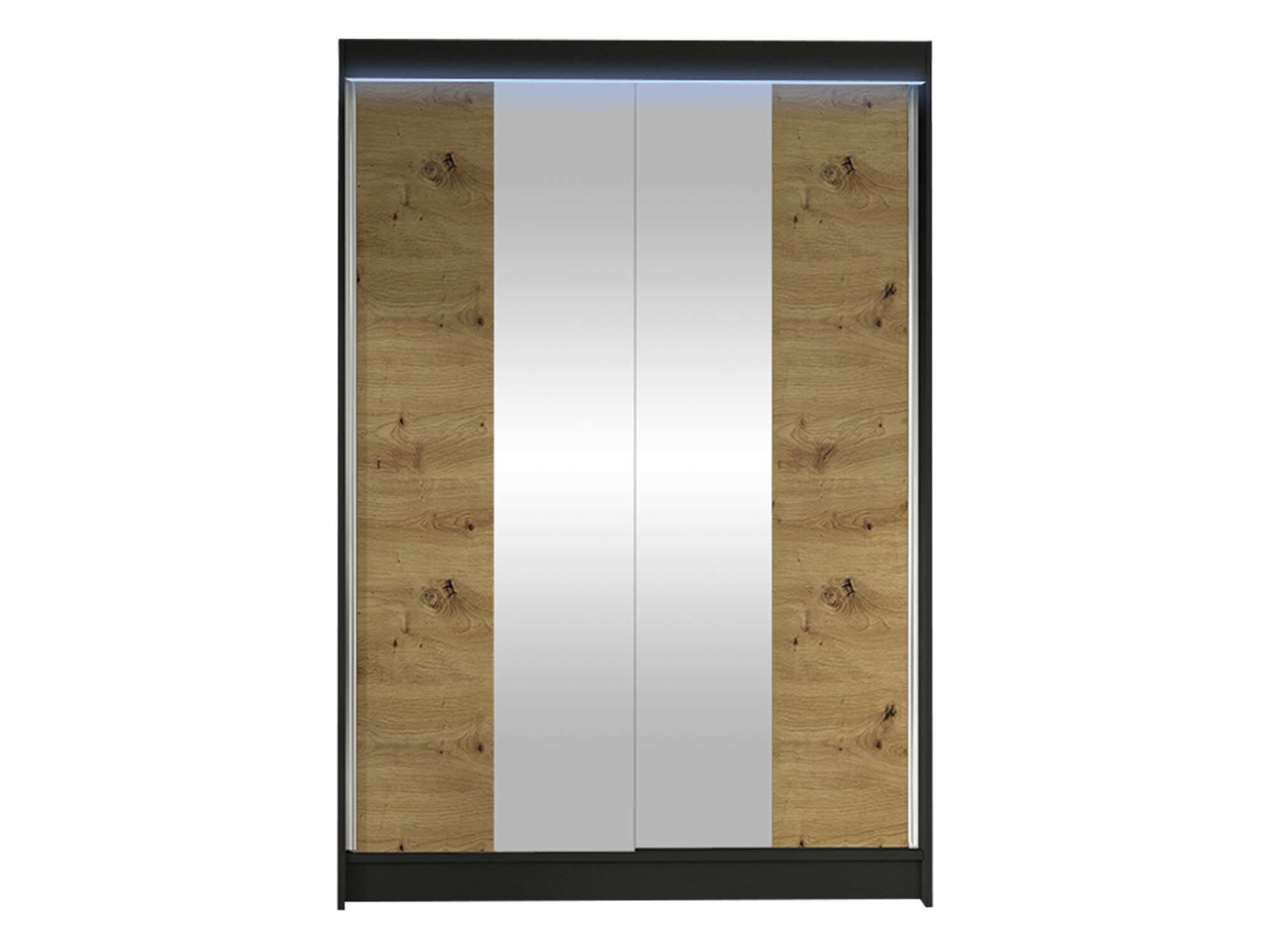Armario Closico Salvor II (Negro + Roble Artisan)
