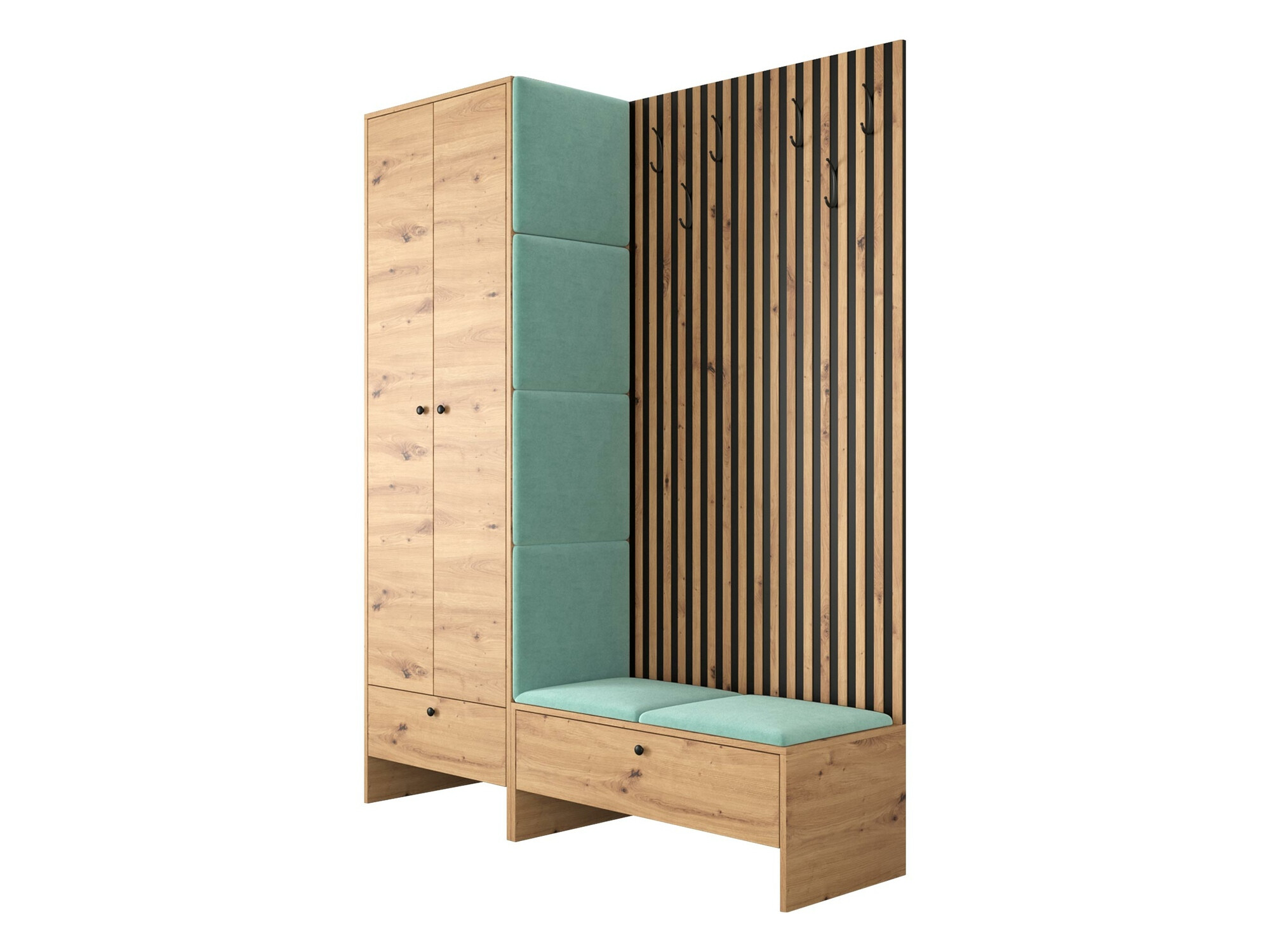 Conjunto para recibidor Donio III (Roble Artisan + Manila 11)