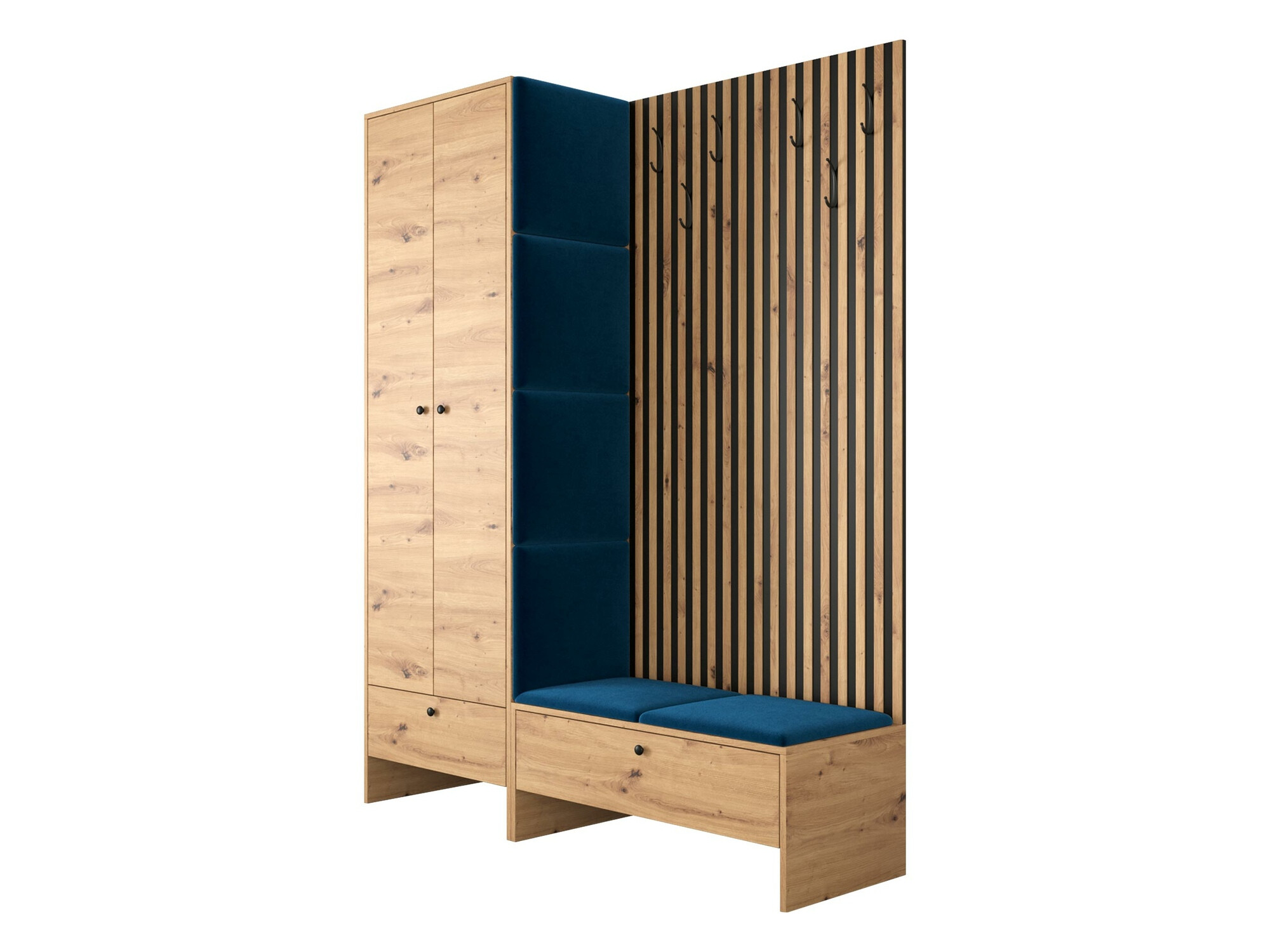 Conjunto para recibidor Donio III (Roble Artisan + Manila 26)