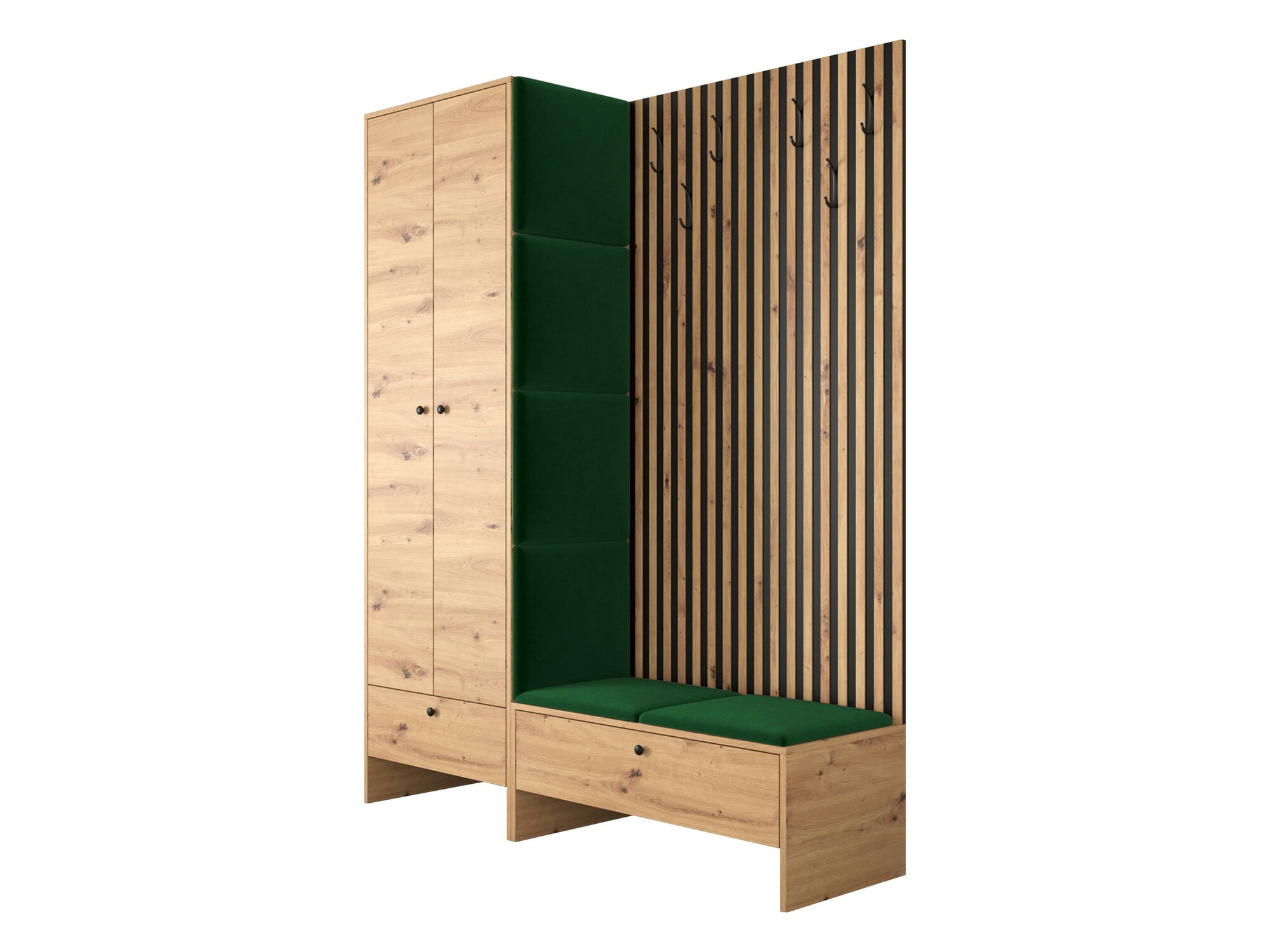 Conjunto para recibidor Donio III (Roble Artisan + Manila 35)