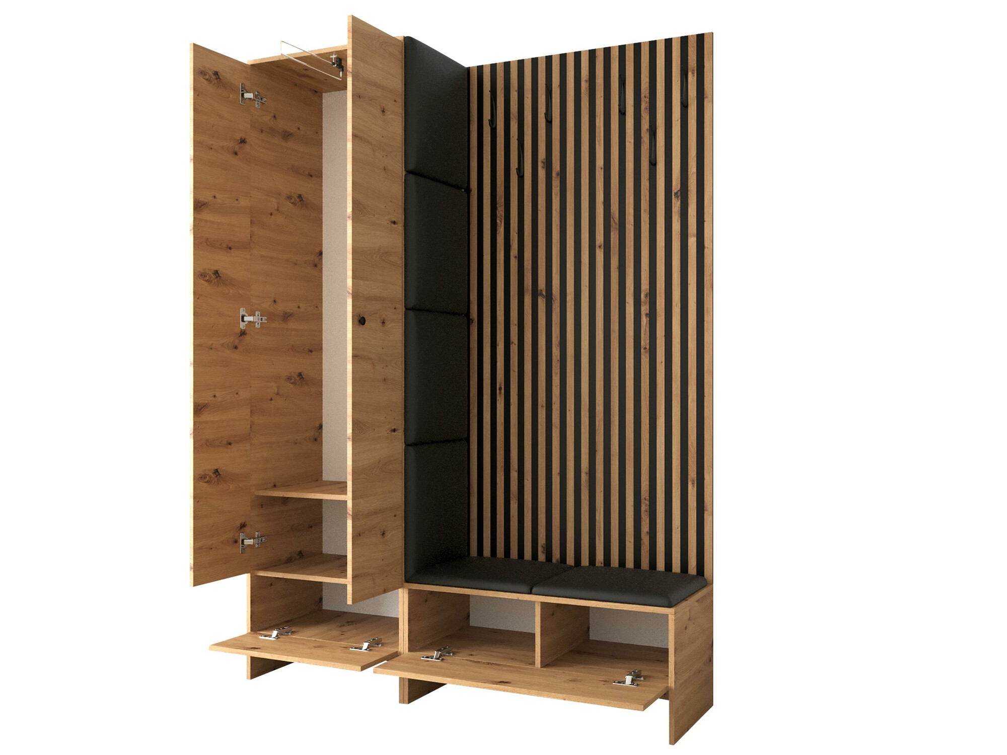 Conjunto para recibidor Donio III (Roble Artisan + Polo 897)