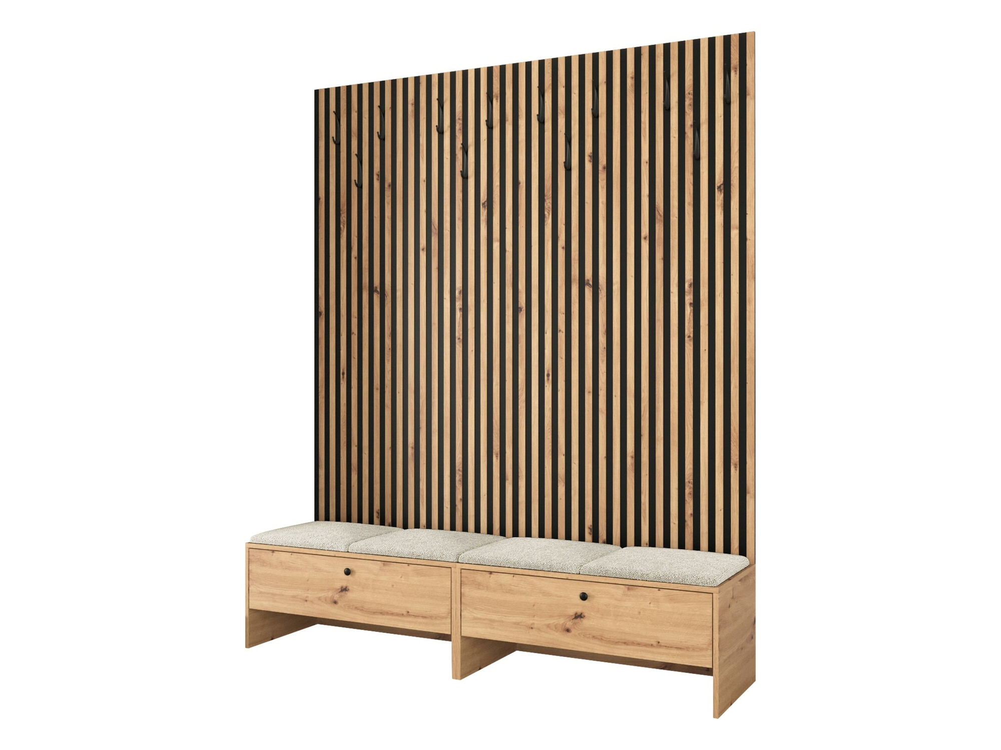 Conjunto para recibidor Donio V (Roble Artisan + Abriamo 3)