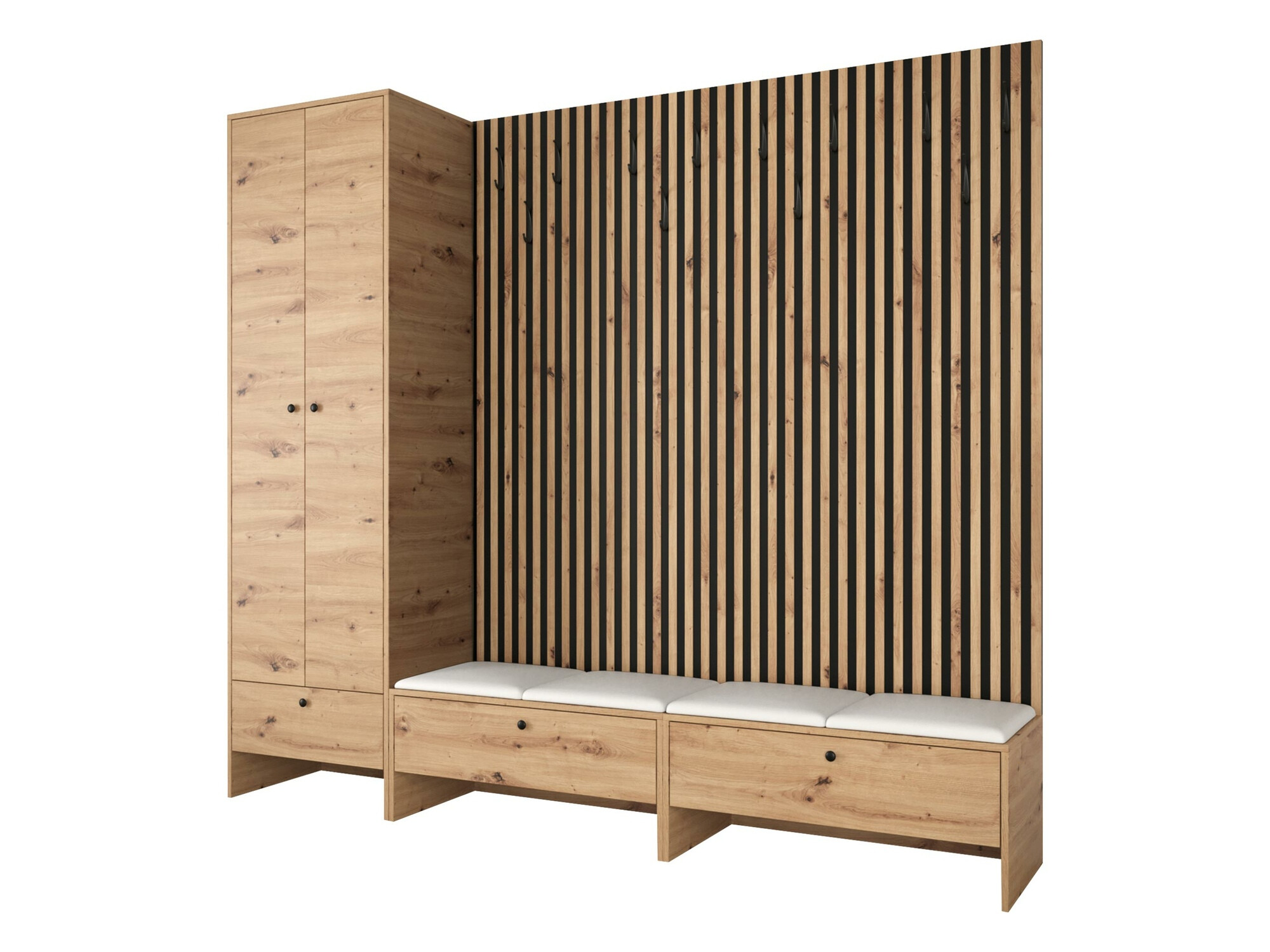 Conjunto para recibidor Donio VI (Roble Artisan + Soft 017)