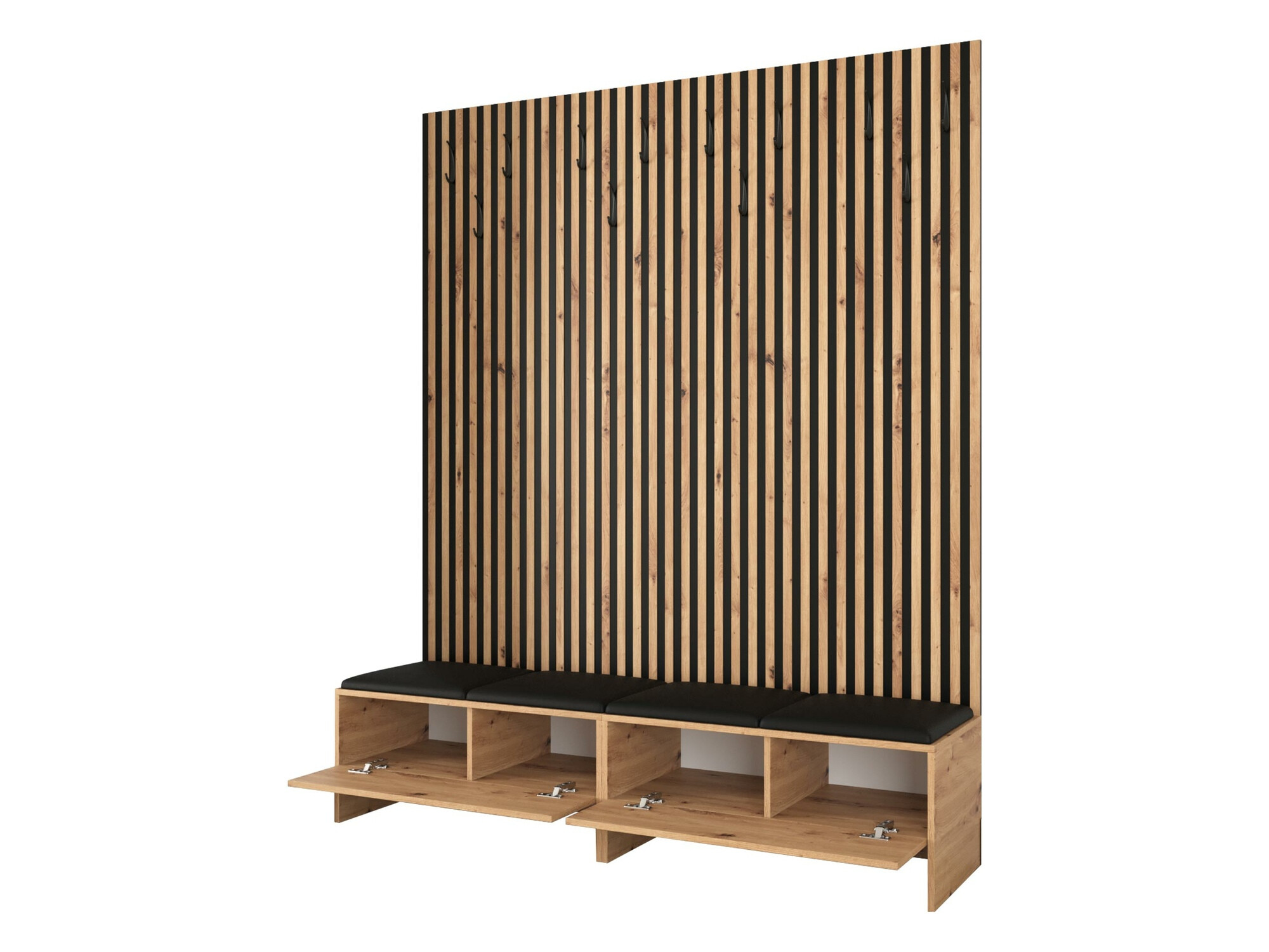 Conjunto para recibidor Hartford 485 (Roble Artisan + Manila 02)