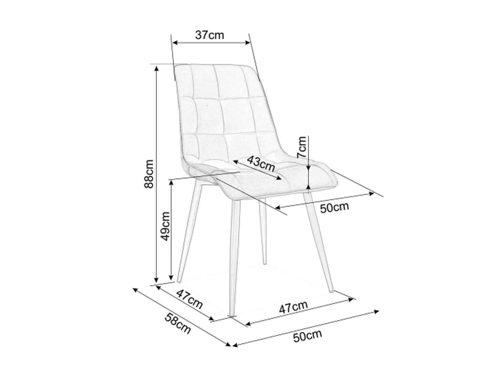 Silla Detroit 751 (Negro)