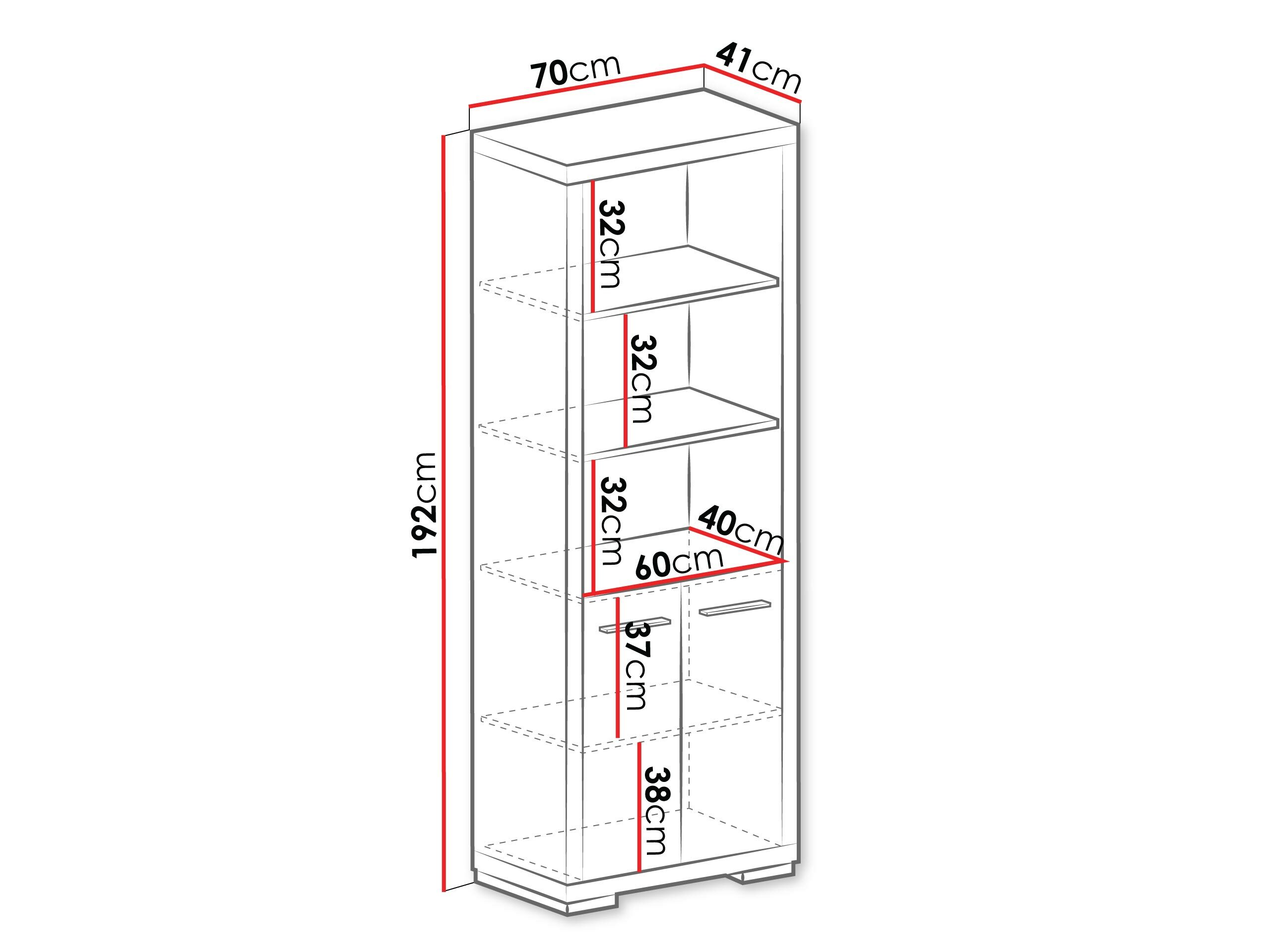 Estantería Fiomeri 124 (Roble santana oscuro)
