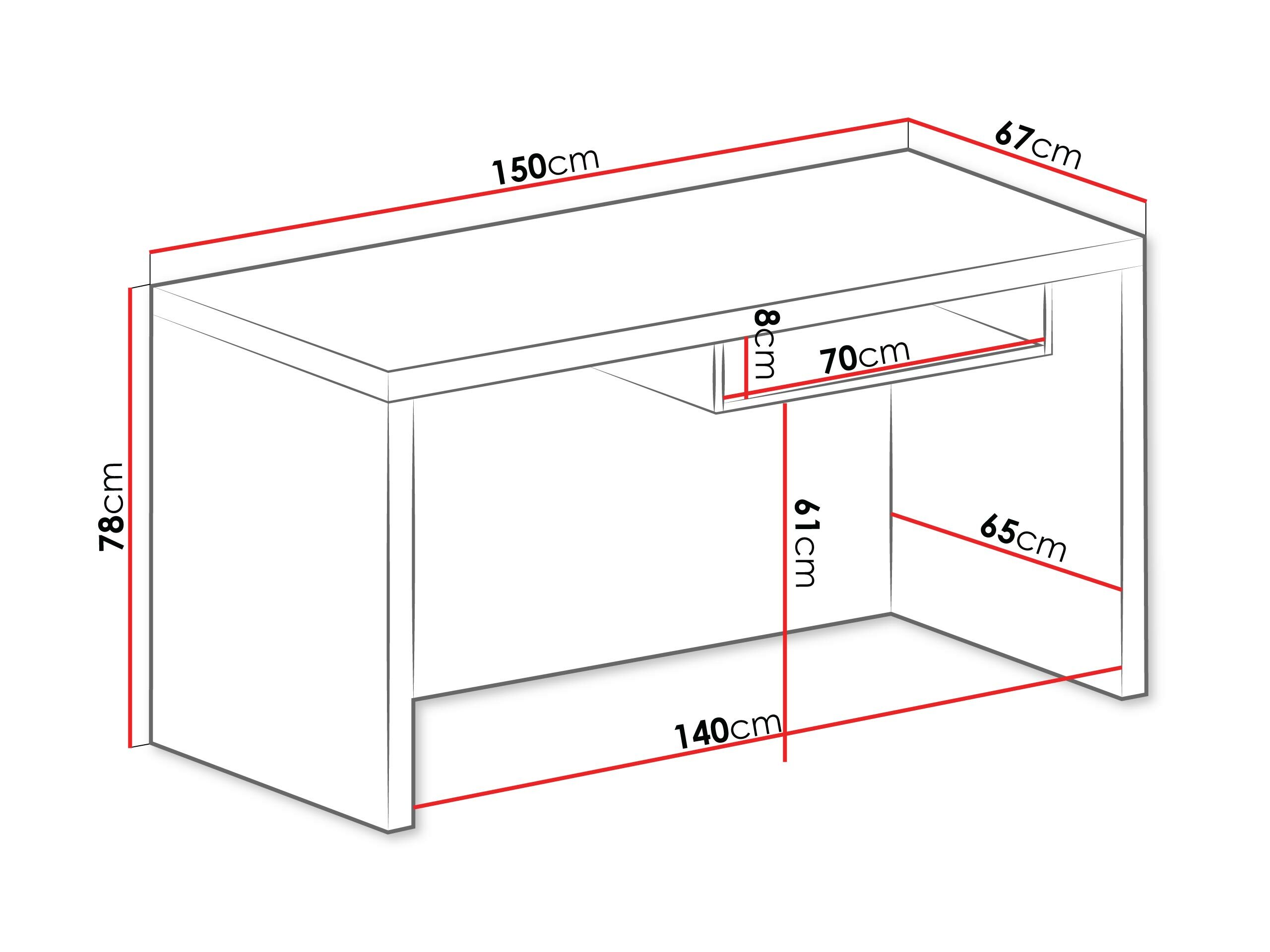 Mesa de oficina Fiomeri 122 (Roble Santana)