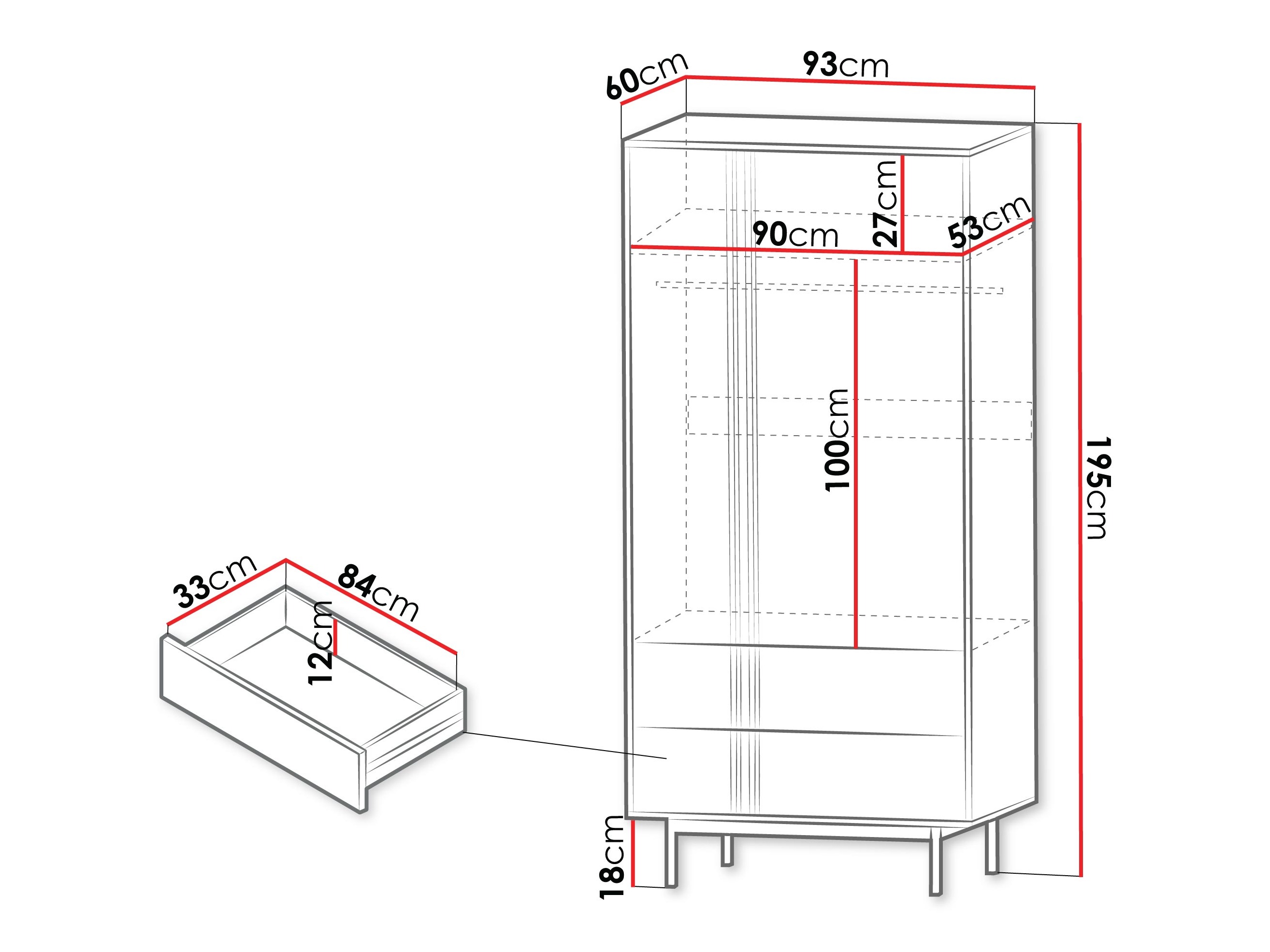 Armario Levali 100 (Roble)