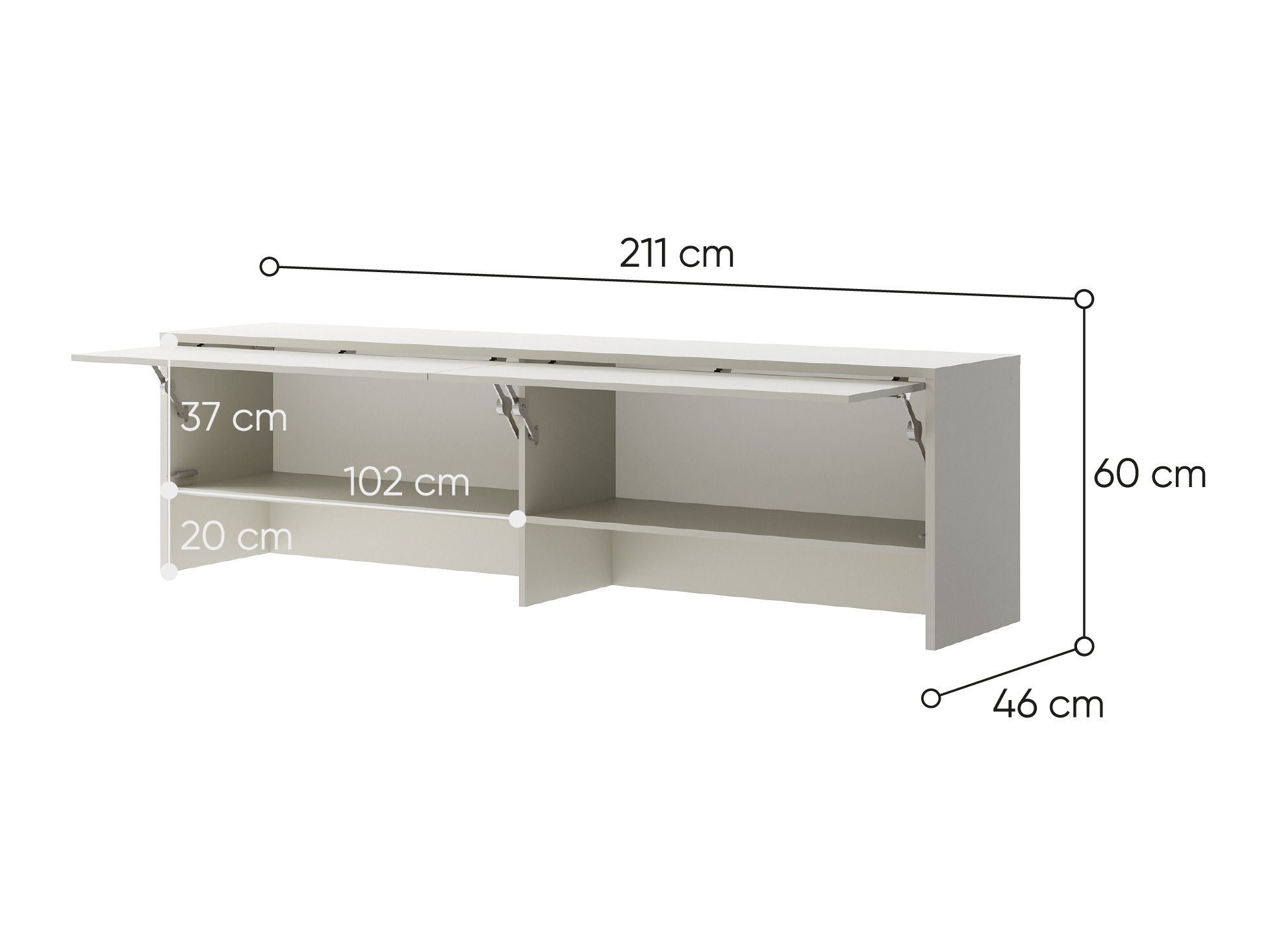 Aparador Concept Pro Lenart Levfere 118 (Cachemira)