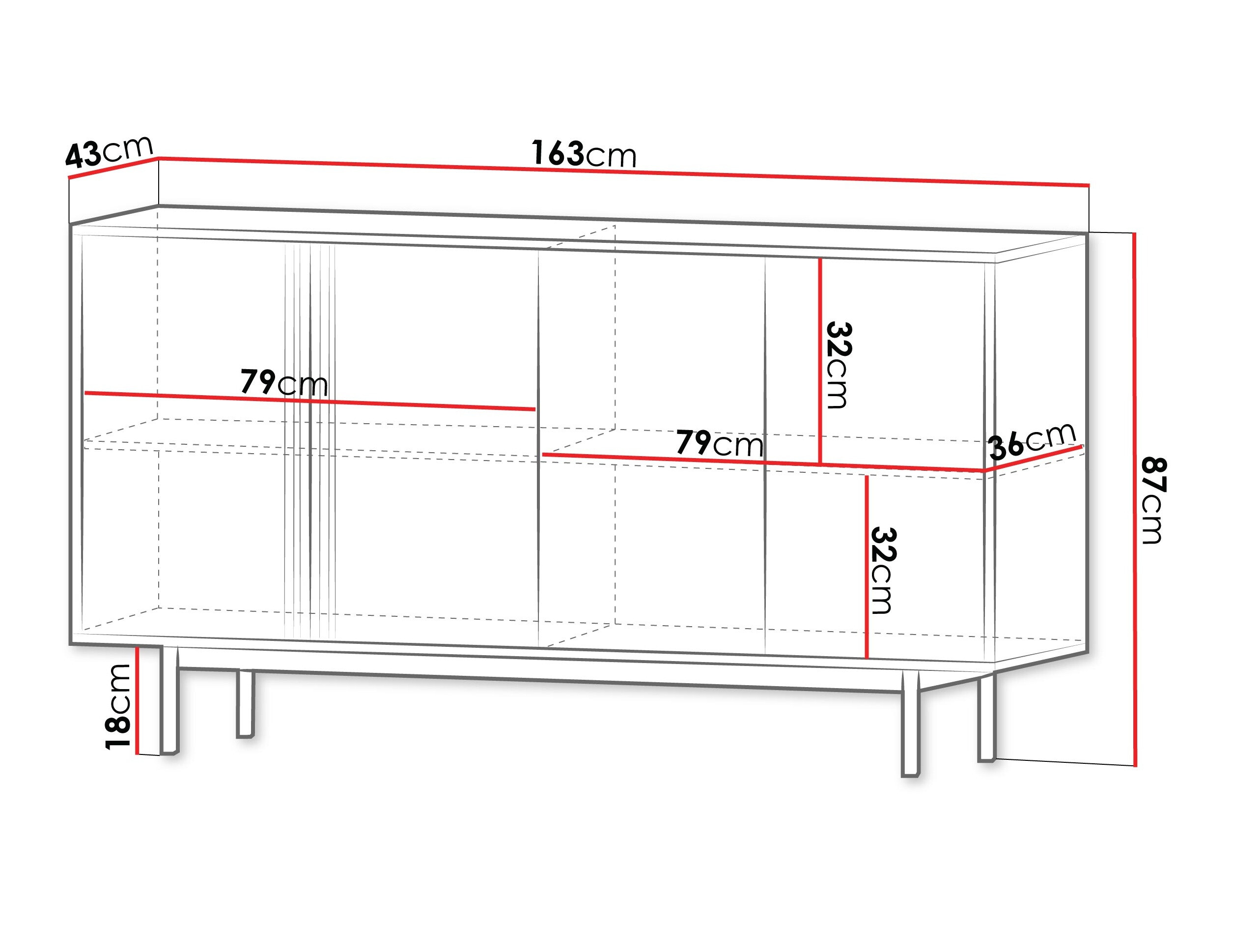 Aparador Levali 105 (Beige)