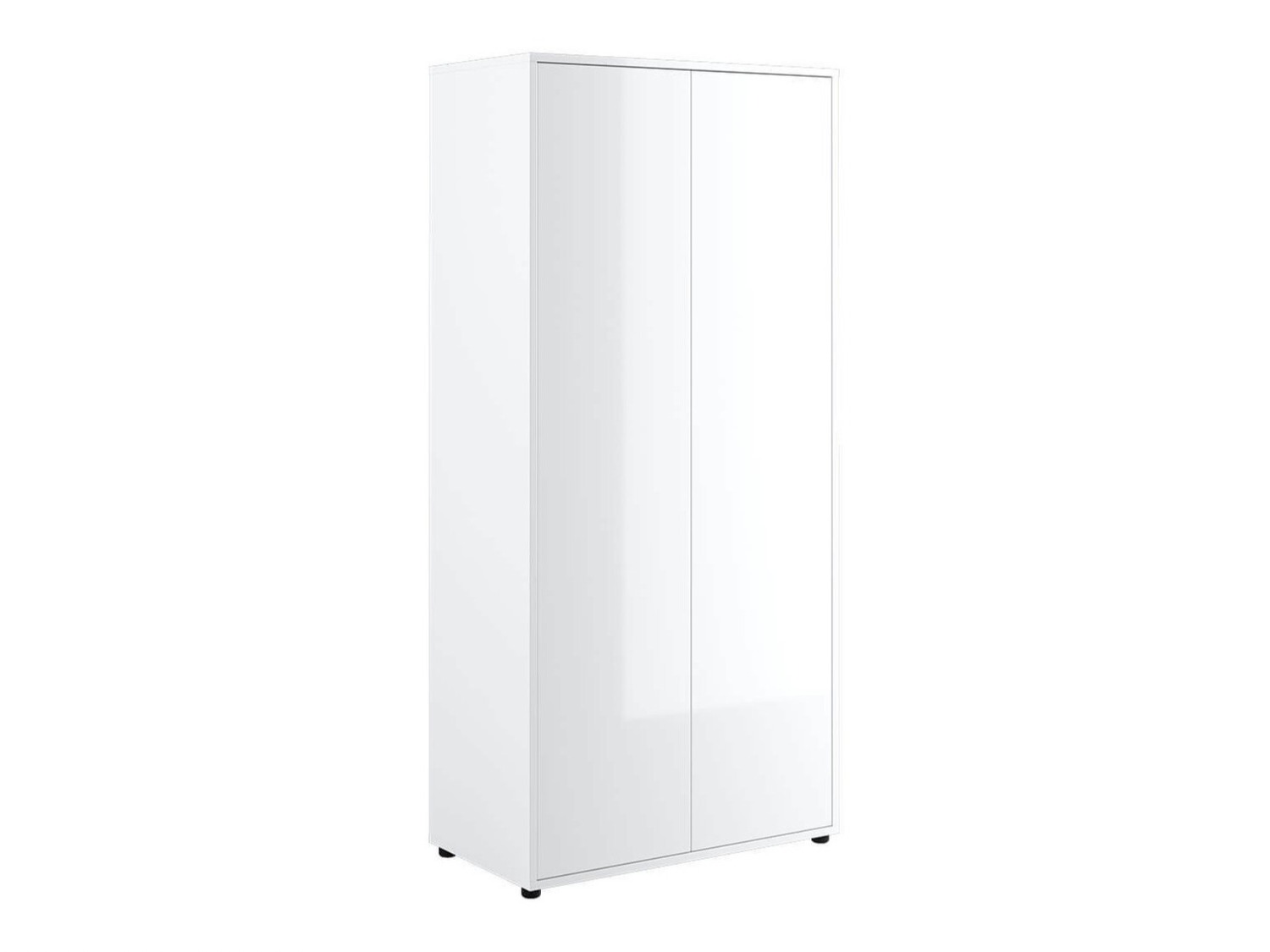 Armario Concept Lenart (Blanco brillante + Blanco)