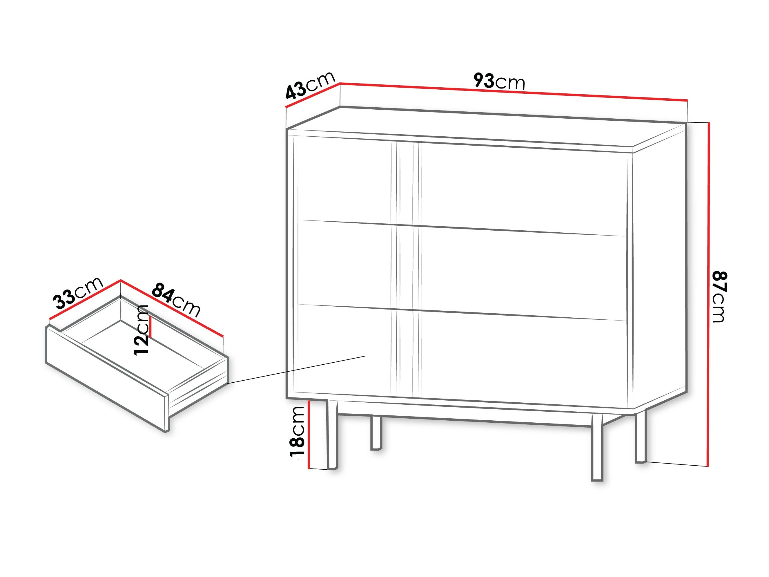 Cómoda Levali 107 (Beige)