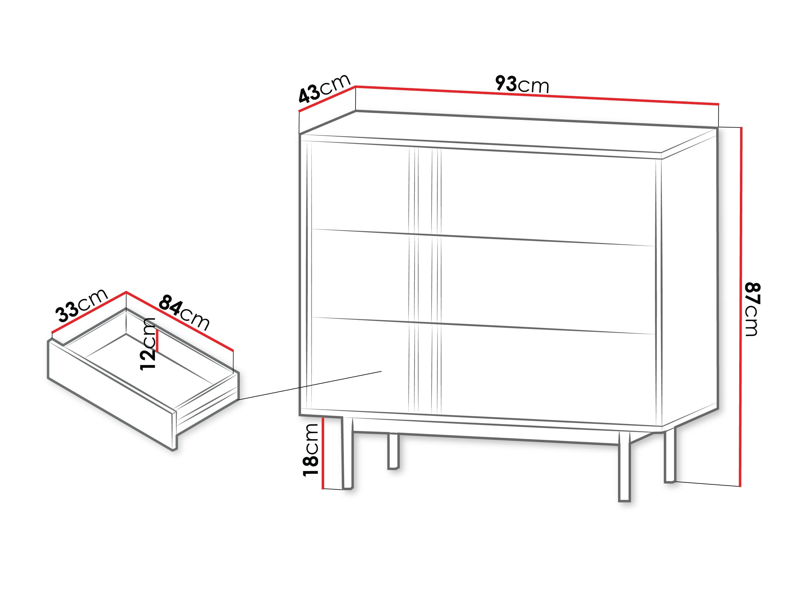 Cómoda Levali 107 (Roble)