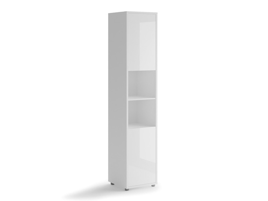 Estantería Concept Pro Lenart III (Blanco + Blanco brillante)