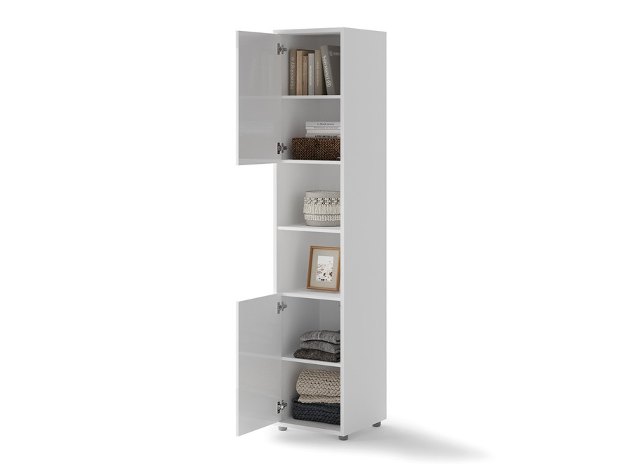 Estantería Concept Pro Lenart Levfere 117 (Blanco + Blanco brillante)