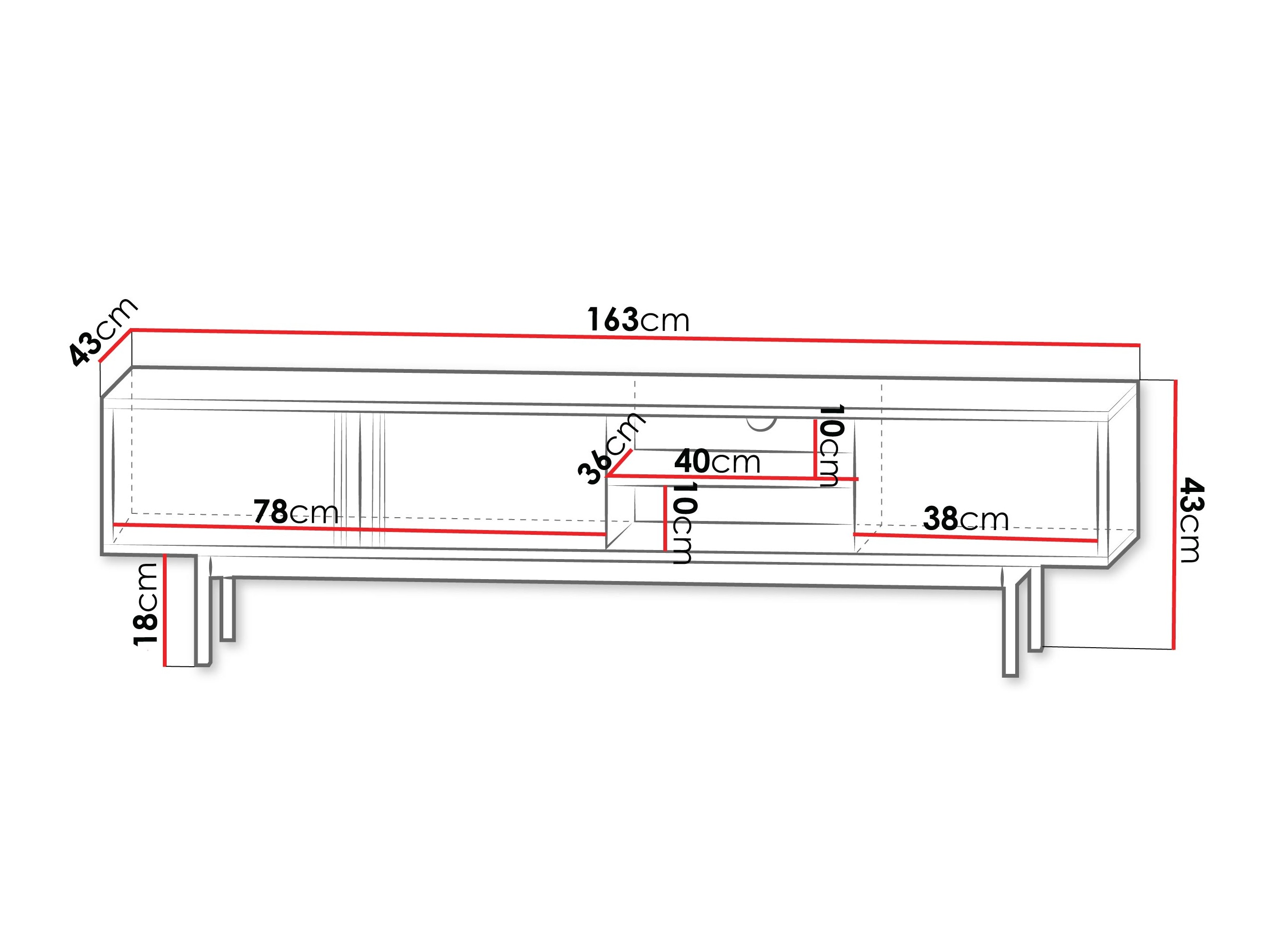 Mueble TV Levali 108 (Verde polvoriento)