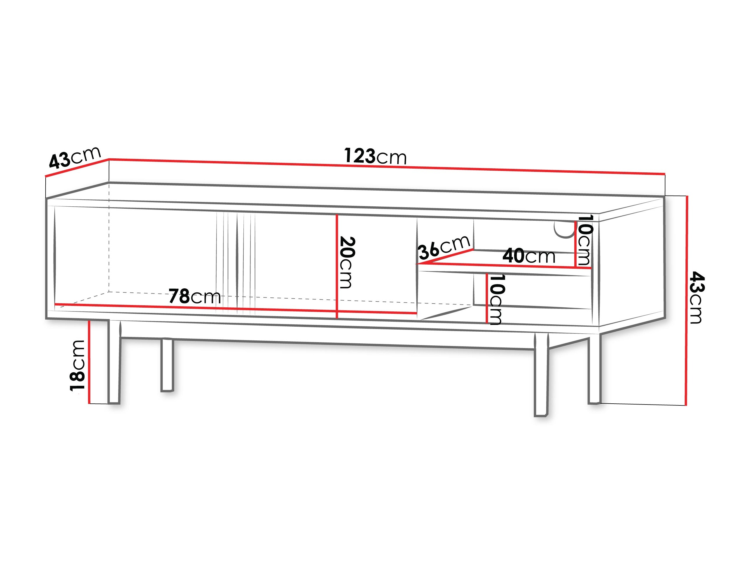 Mueble TV Levali 109 (Verde polvoriento)