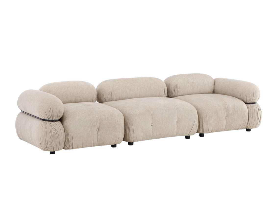 Sofá modular Evardale 104 (Beige + Negro)