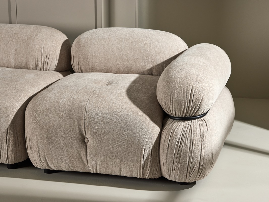 Sofá modular Evardale 104 (Beige + Negro)