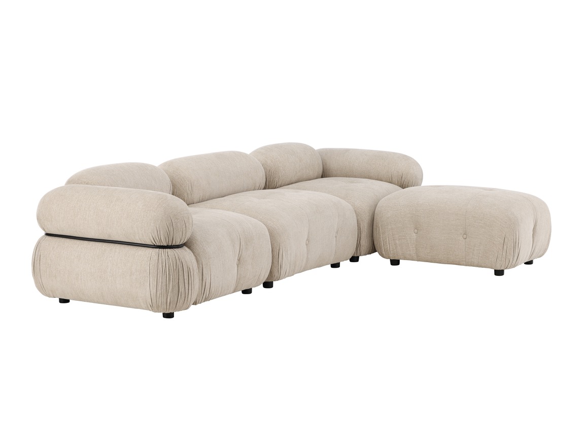 Sofá modular Evardale 104 (Beige + Negro)