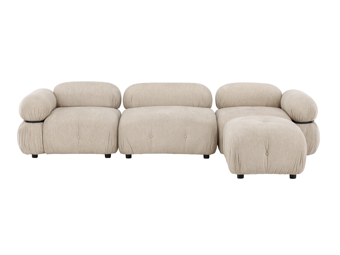 Sofá modular Evardale 104 (Beige + Negro)