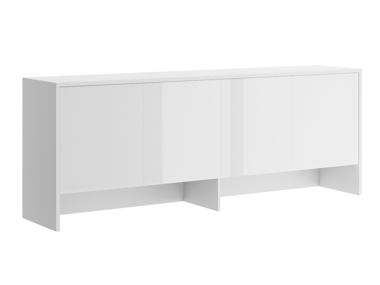 Aparador Concept Pro Lenart IV (Blanco + Blanco brillante)