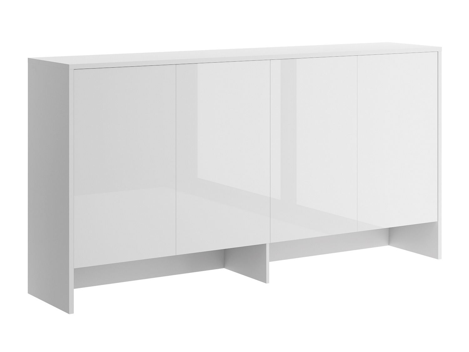 Aparador Concept Pro Lenart V (Blanco + Blanco brillante)