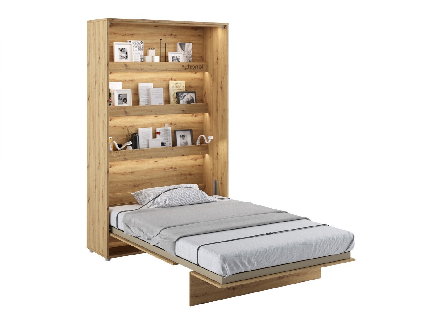 Cama plegable Concept Lenart (Roble Artisan)