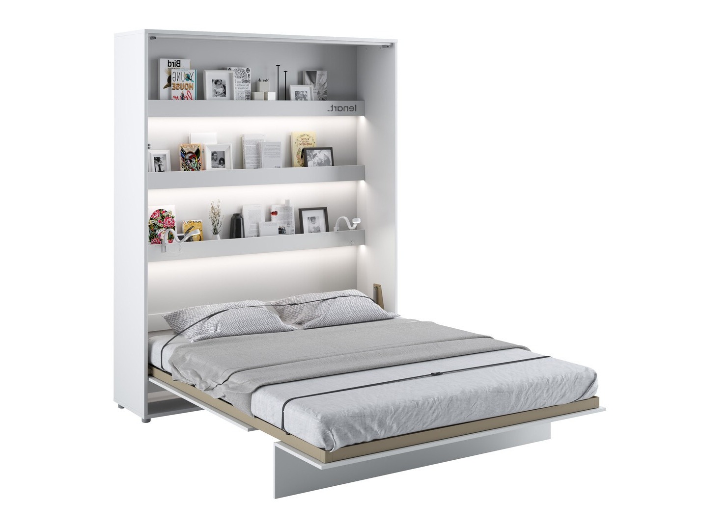 Cama plegable Concept Pro Lenart (Blanco + Blanco brillante)