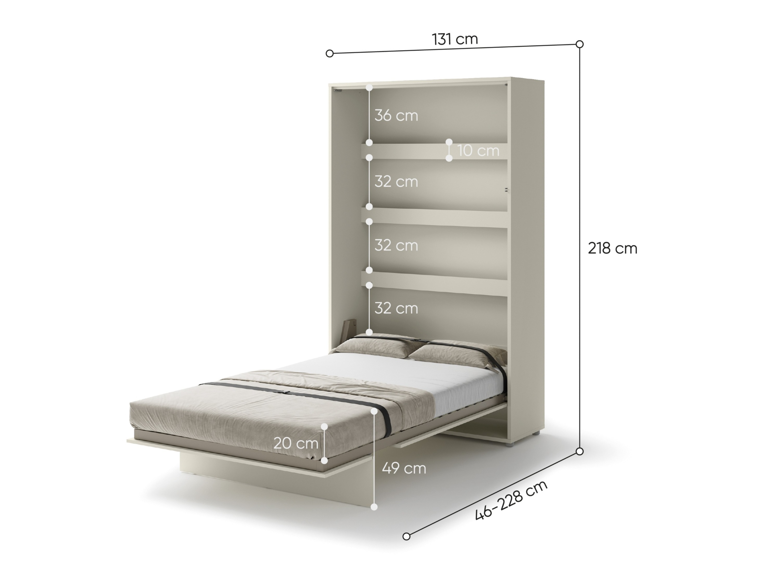 Cama plegable Concept Pro Lenart Levfere 102 (Cachemira)