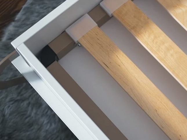 Cama plegable Concept Pro Lenart Levfere 108 (Blanco + Blanco brillante)