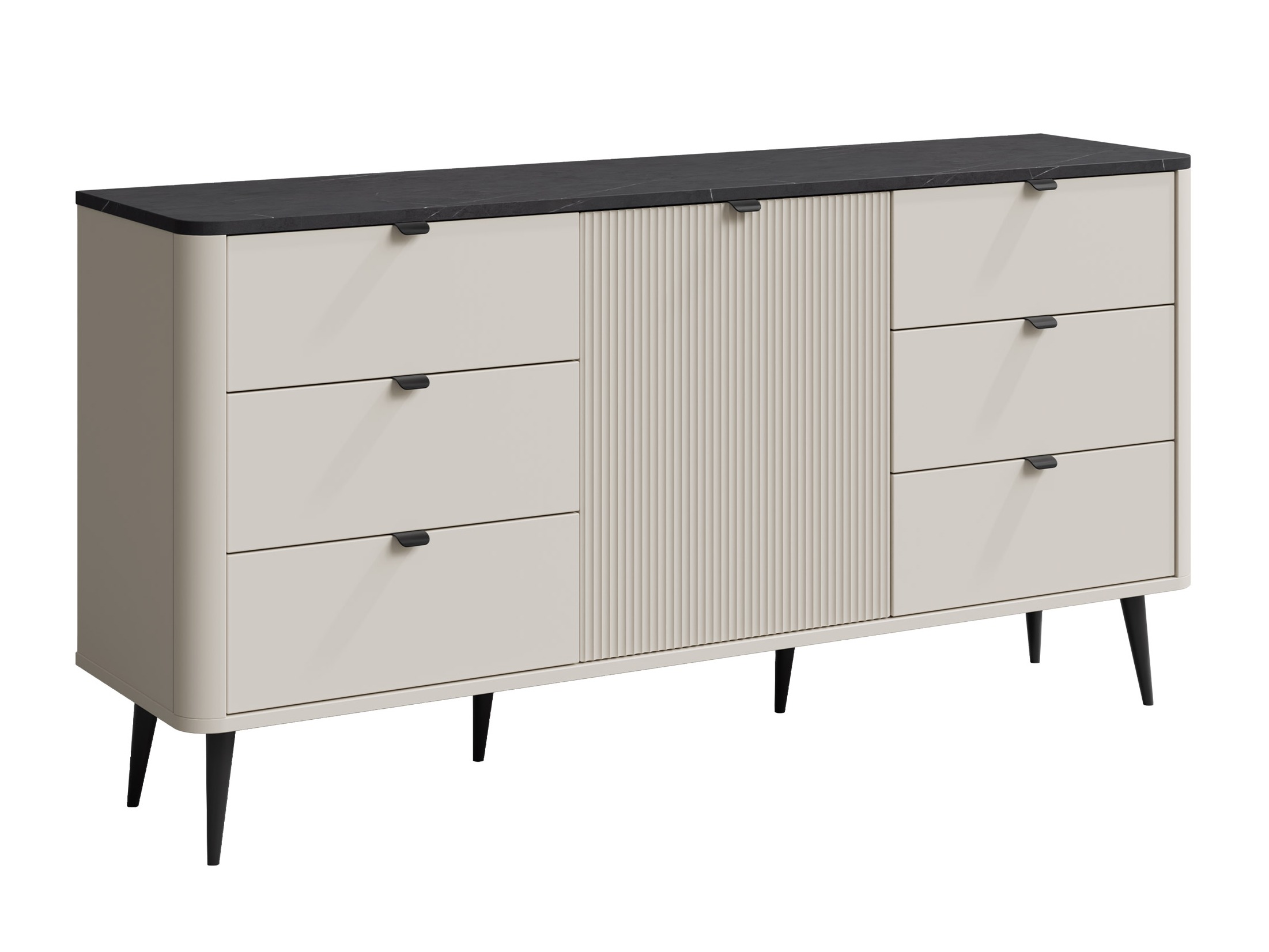 Cómoda Lufela 107 (Cachemira + Mármol gris)