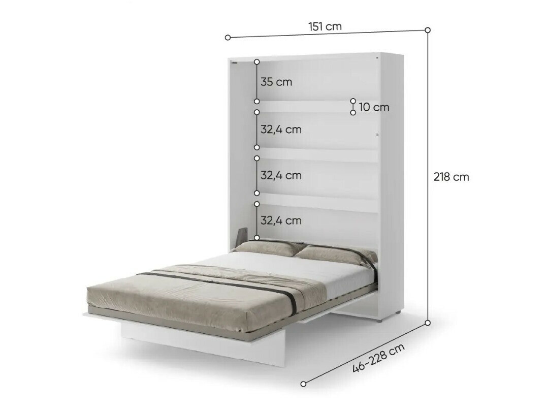 Conjuntos de muebles Concept Pro Lenart Levfere 139 (Blanco + Gris)