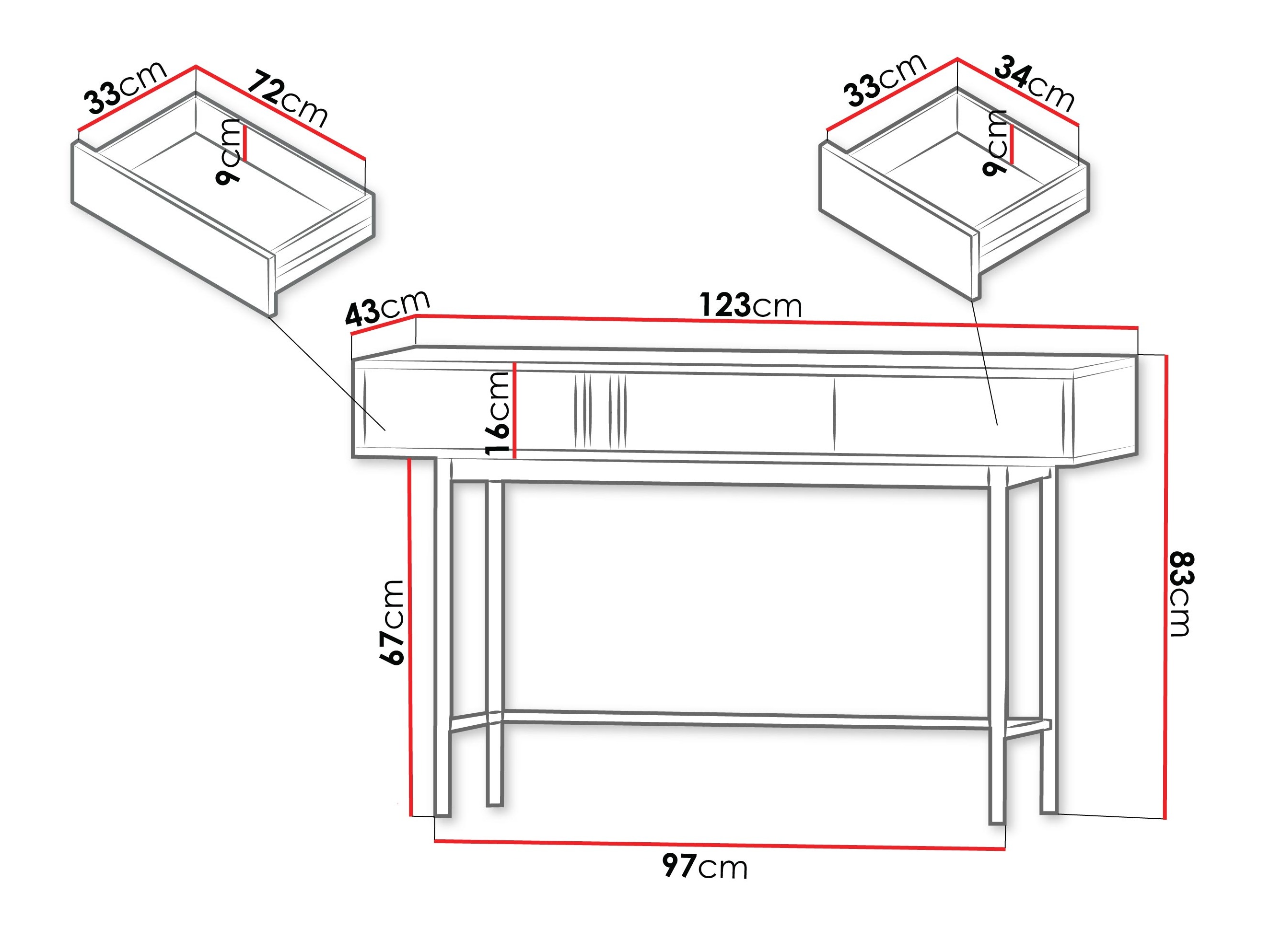 Consola Levali 110 (Roble)