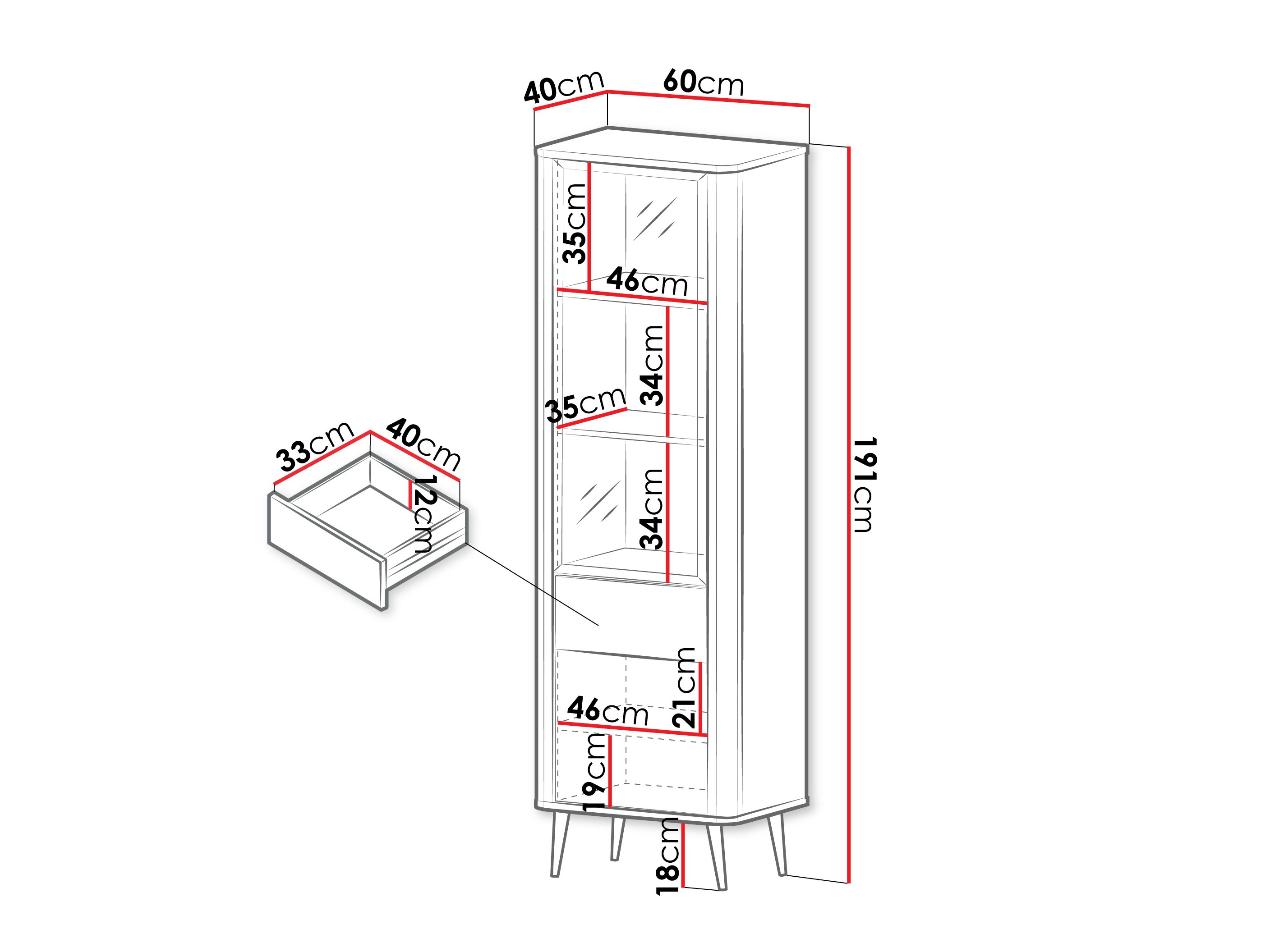 Estantería Lufela 102 (Cachemira + Mármol gris)