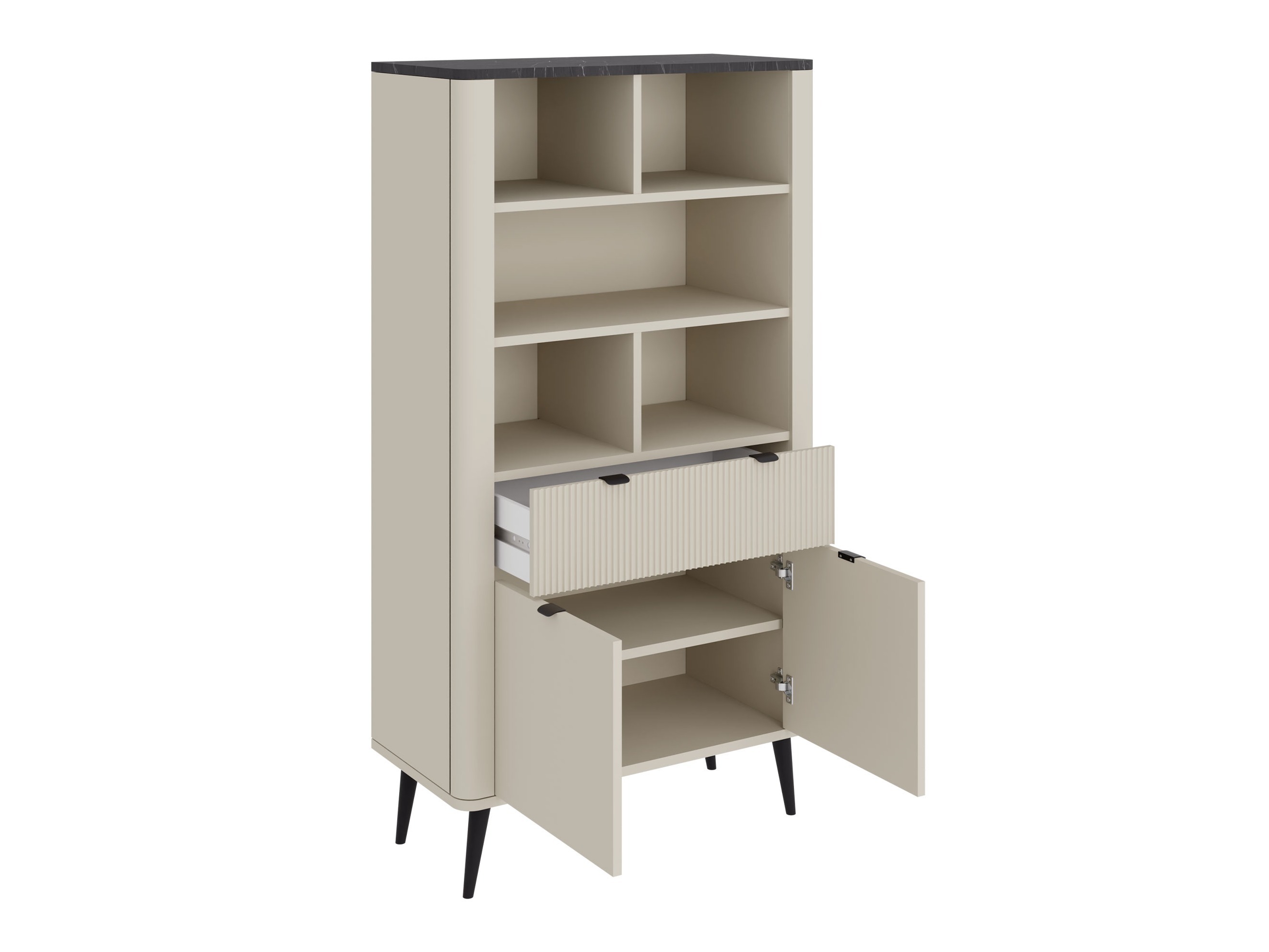 Estantería Lufela 108 (Cachemira + Mármol gris)