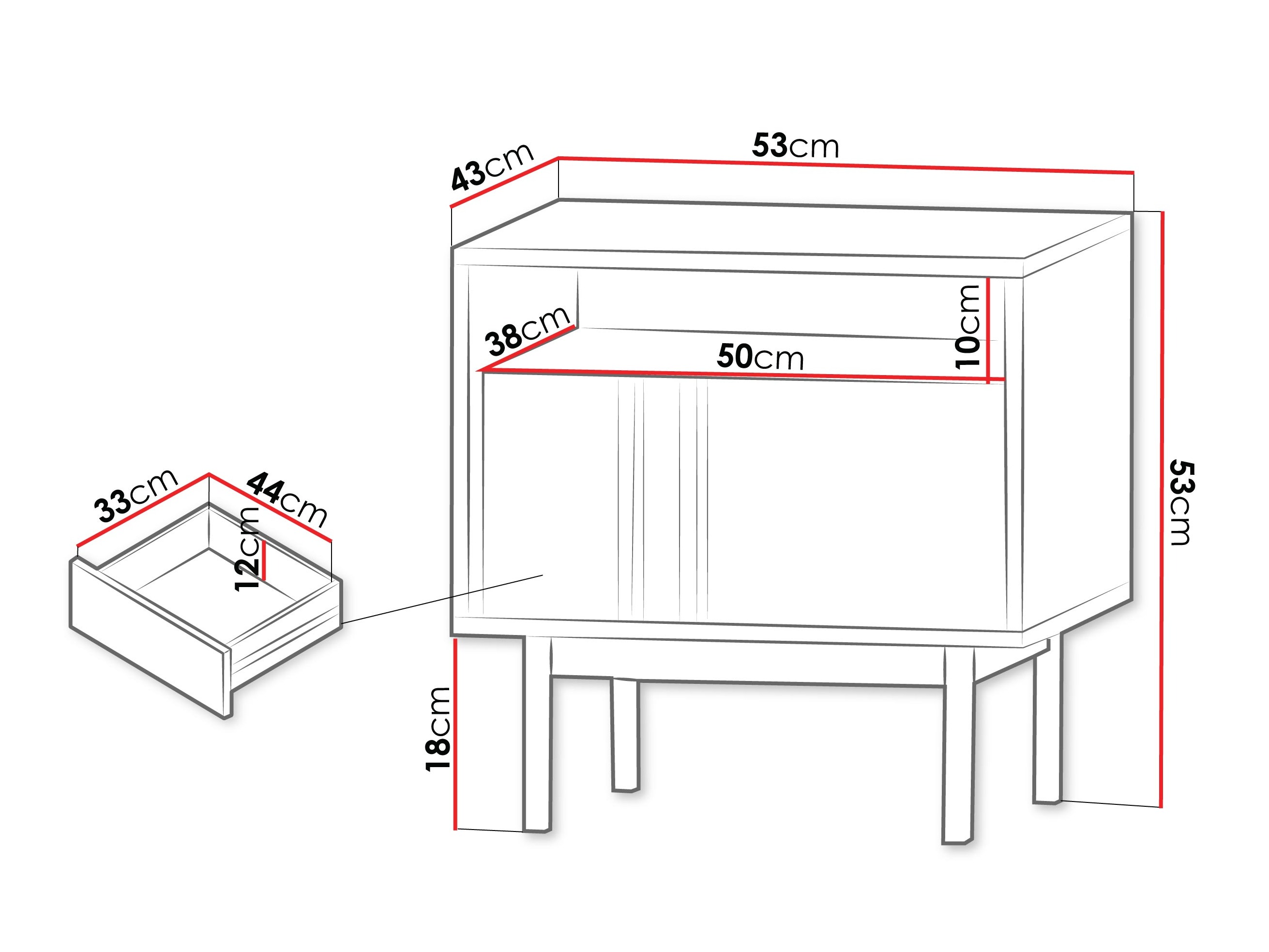 Mesilla de noche Levali 112 (Beige)