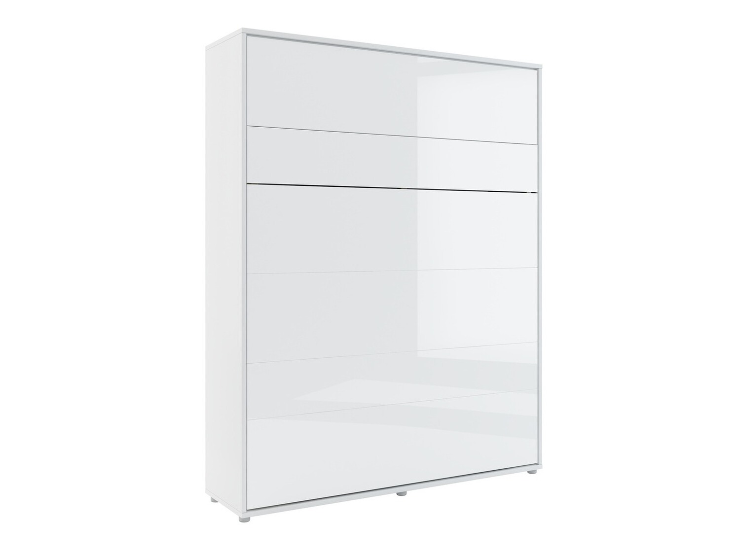 Cama plegable Concept Pro Lenart Levfere 138 (Blanco brillante + Gris)