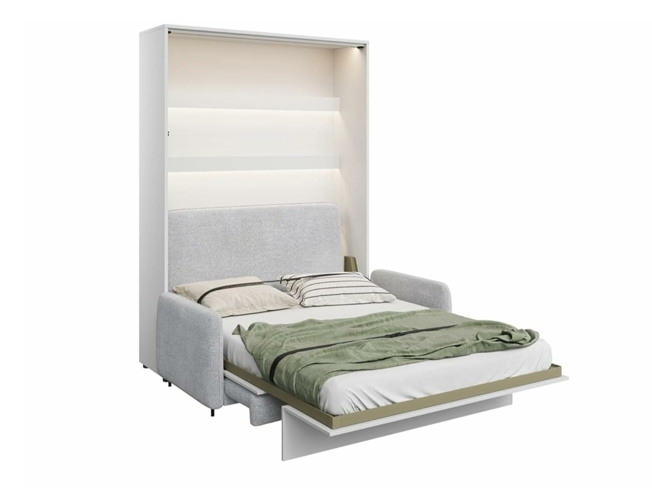 Cama plegable Concept Pro Lenart Levfere 138 (Blanco + Gris)
