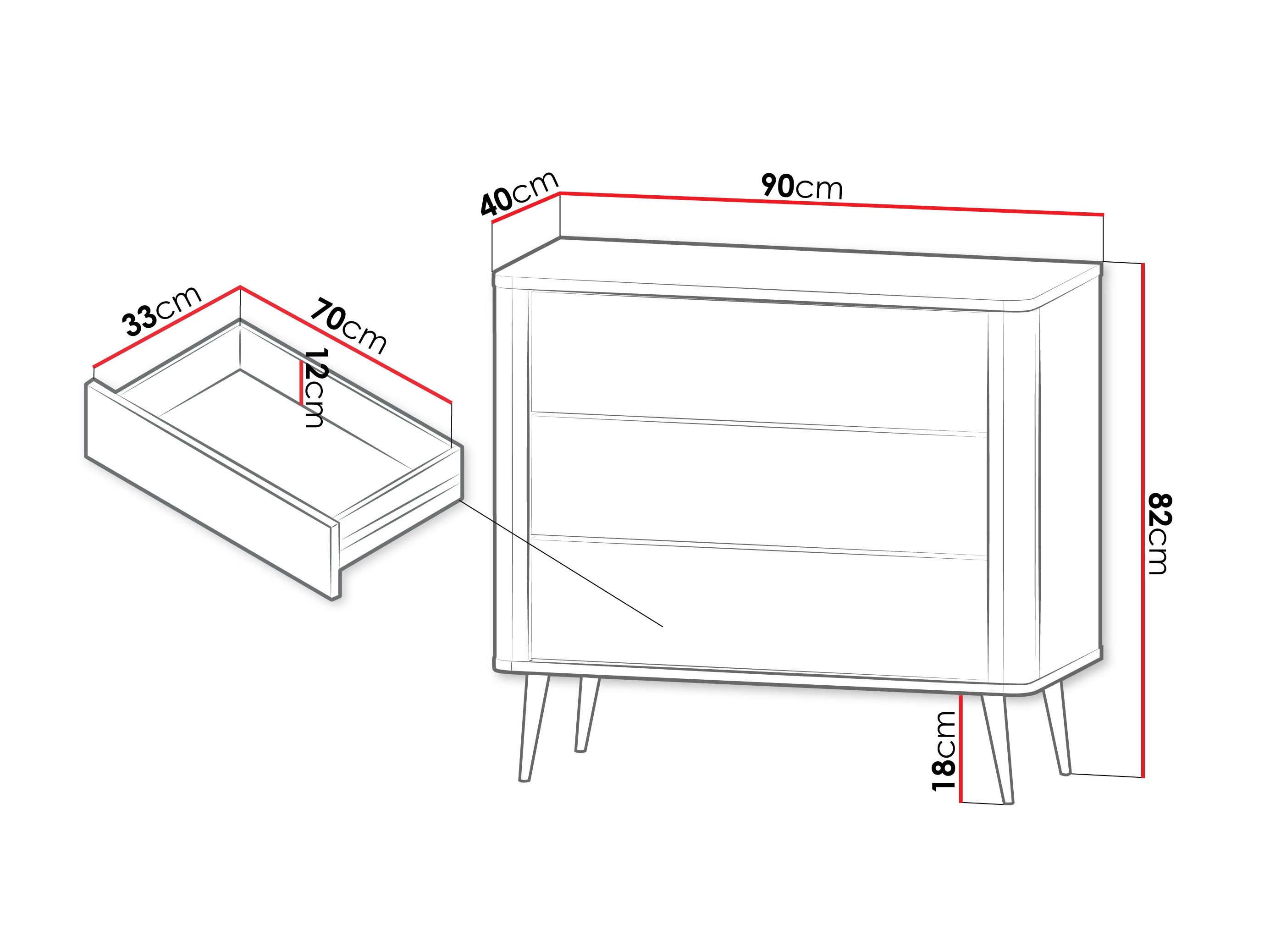 Cómoda Lufela 110 (Cachemira + Nogal)