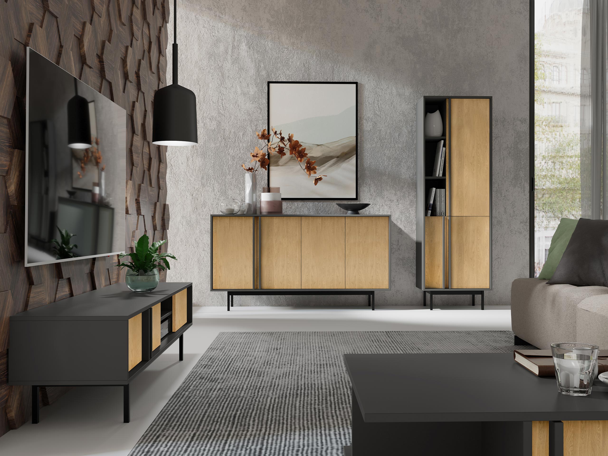 Conjunto de salón Levali 115 (Roble)