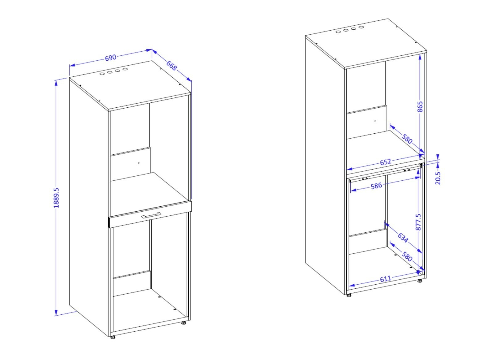 Estantería para baño Austin 378 (Blanco)