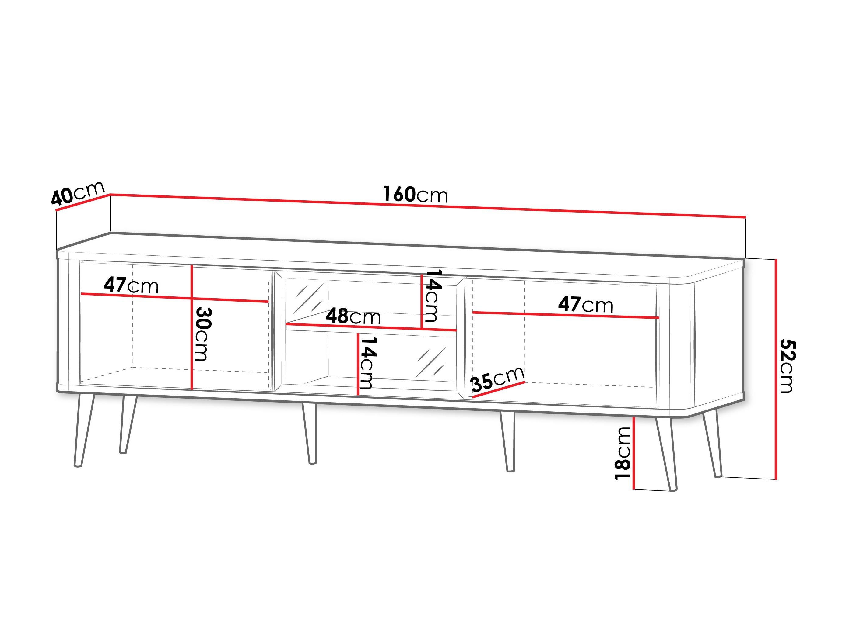 Mueble TV Lufela 111 (Cachemira + Nogal)